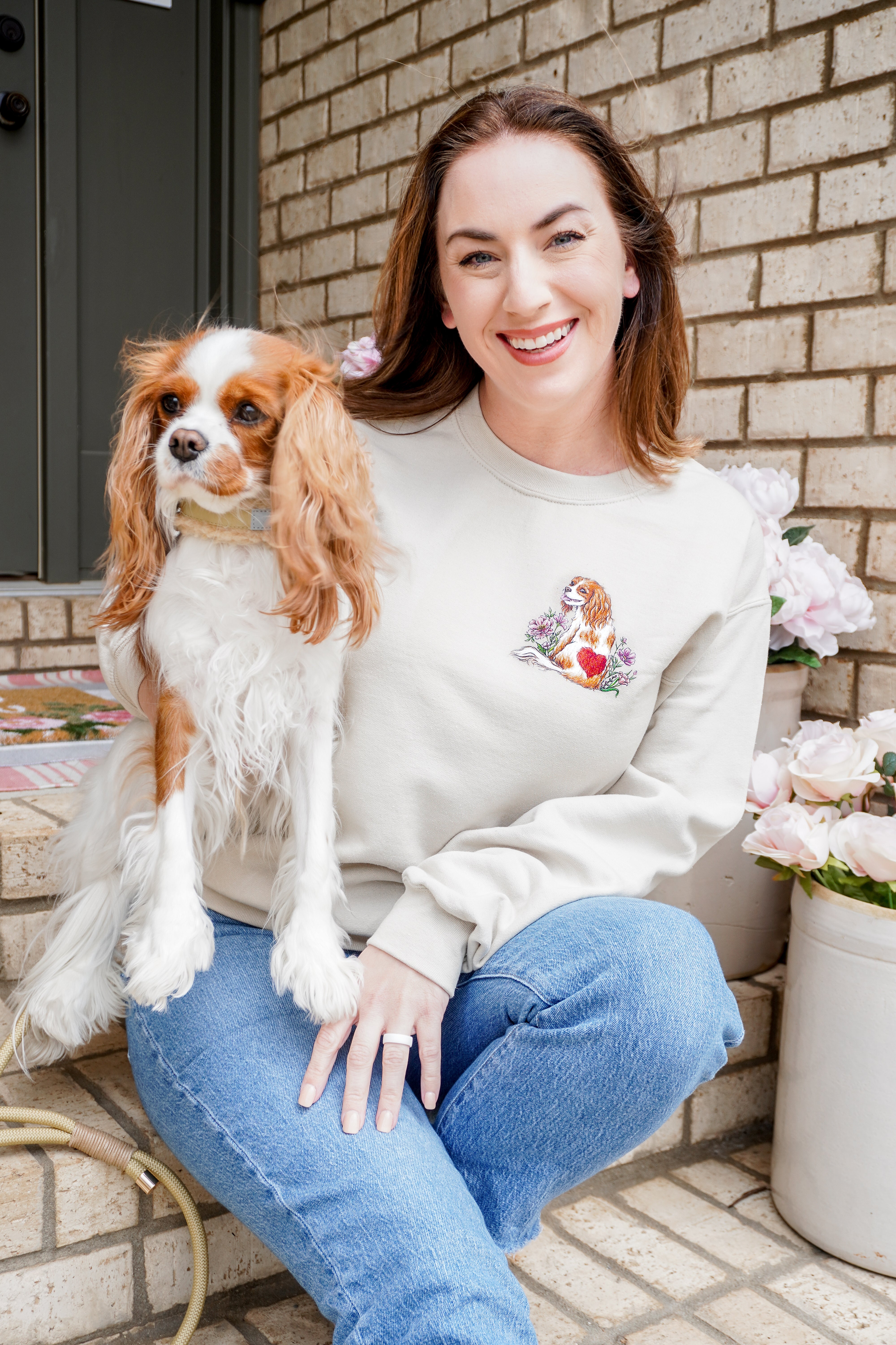 Spring Cavalier King Charles Blenheim Unisex Sweatshirt