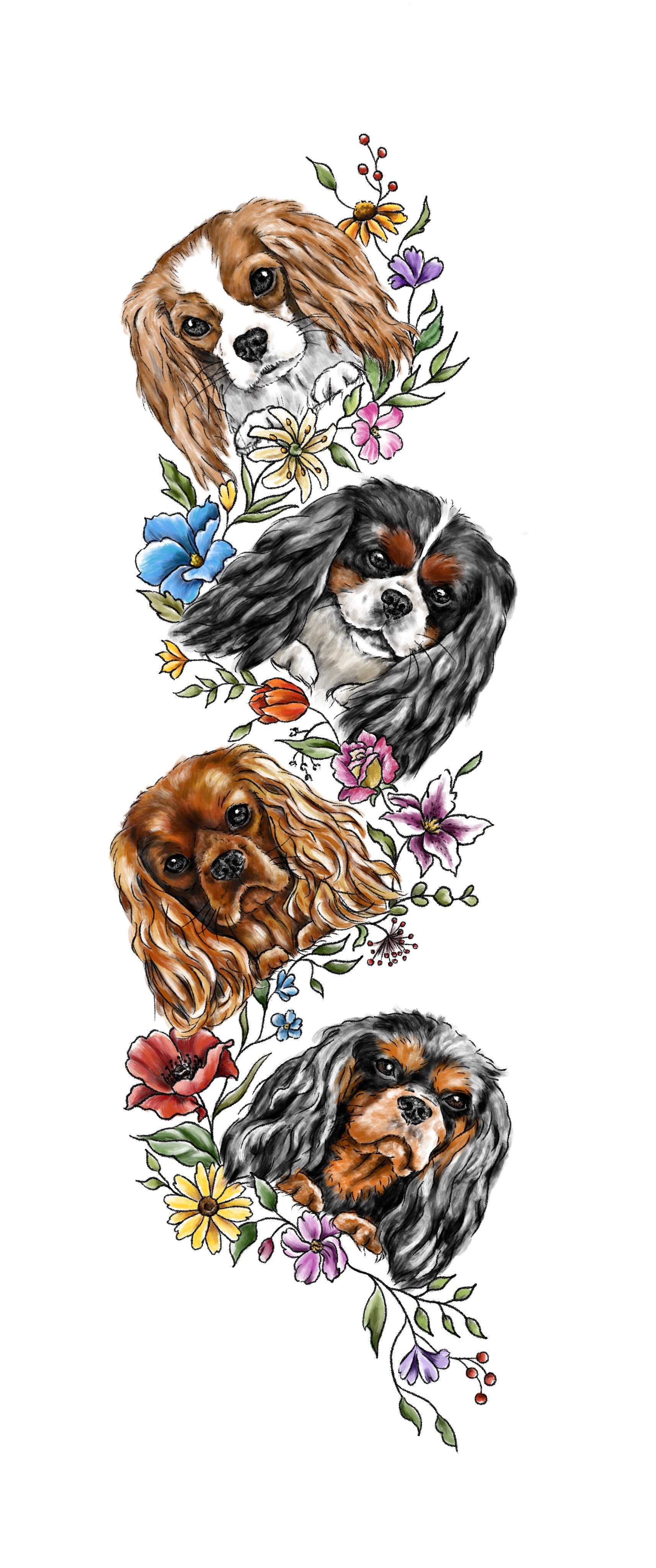 STICKER - Cavalier Floral Garland