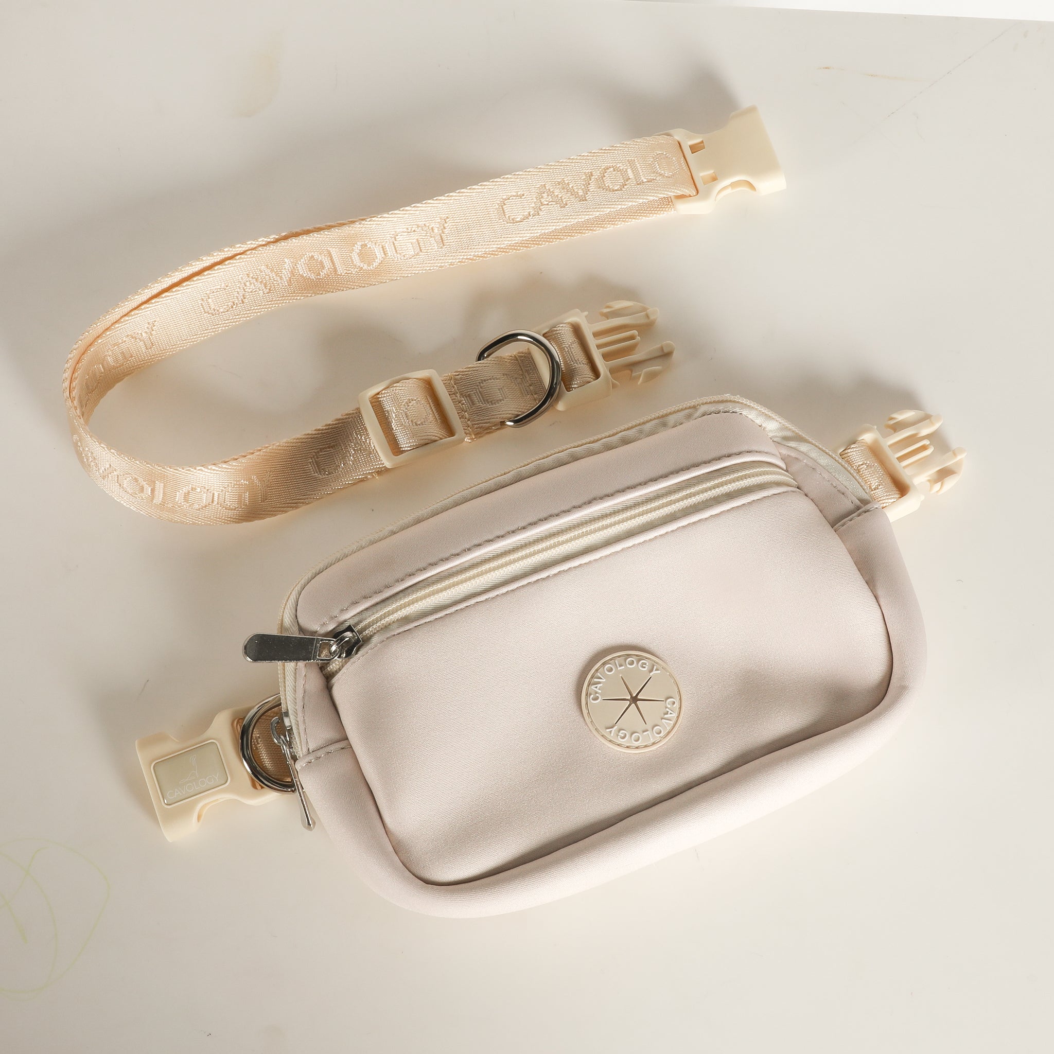 DOG MOM BAG FANNY PACK - Cream