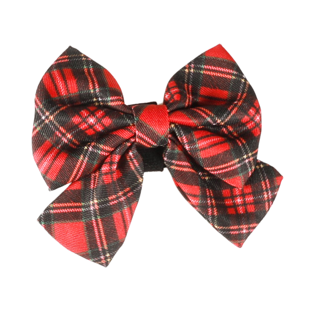 BOW - Red Plaid Tartan Winter Wonderland