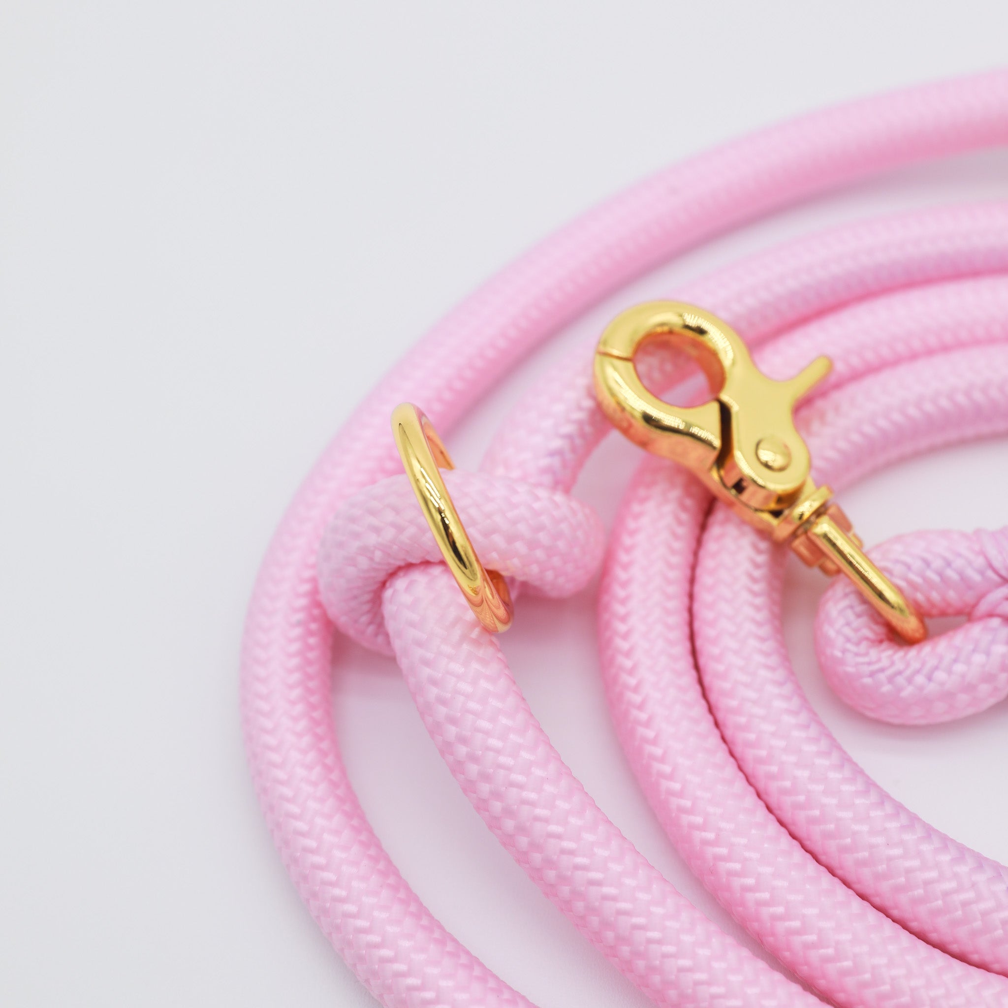 Hands Free Braided Rope Leash - Pink