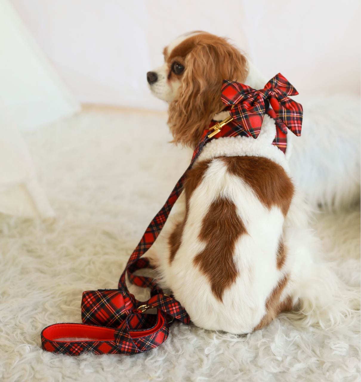 BOW - Red Plaid Tartan Winter Wonderland