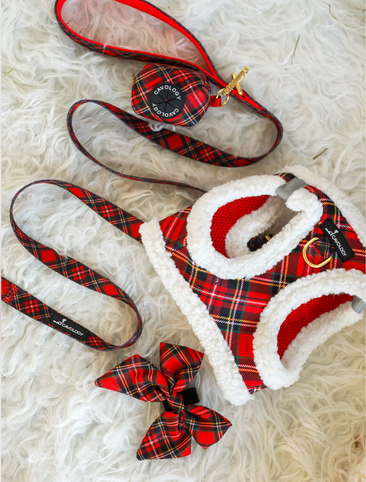 BOW - Red Plaid Tartan Winter Wonderland