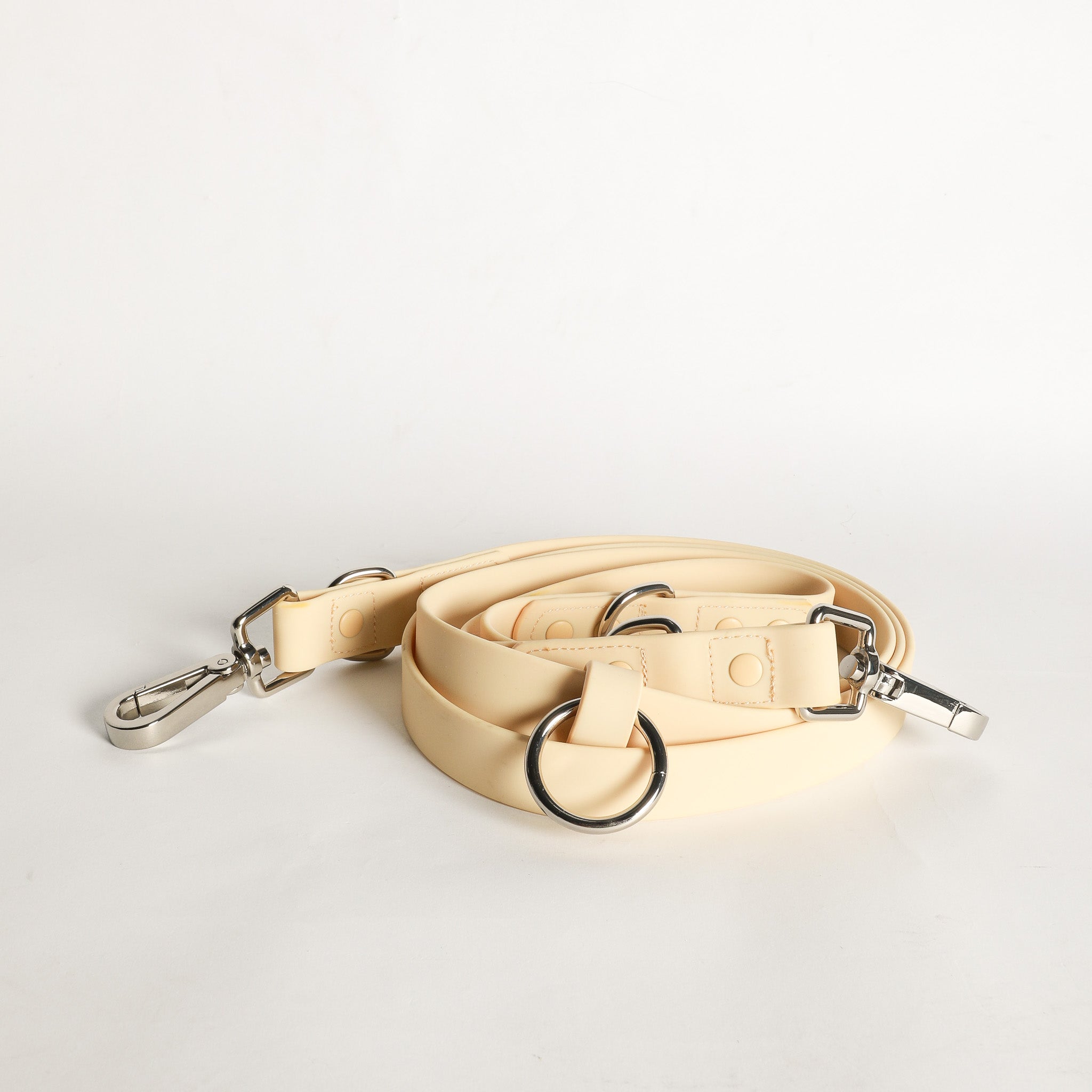Hands-Free Multiway Dog Leash – Weatherproof PVC, 7ft | Cream