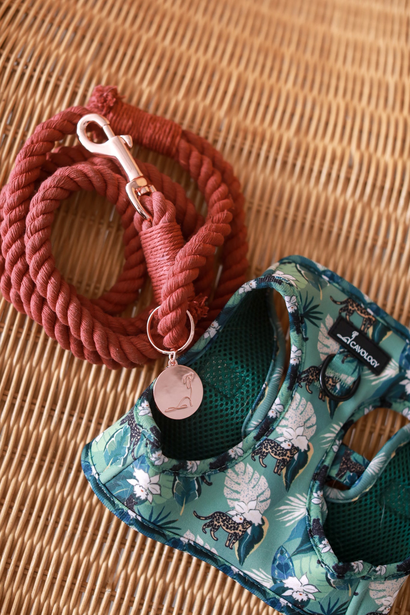 DOG ROPE LEASH - Terracotta