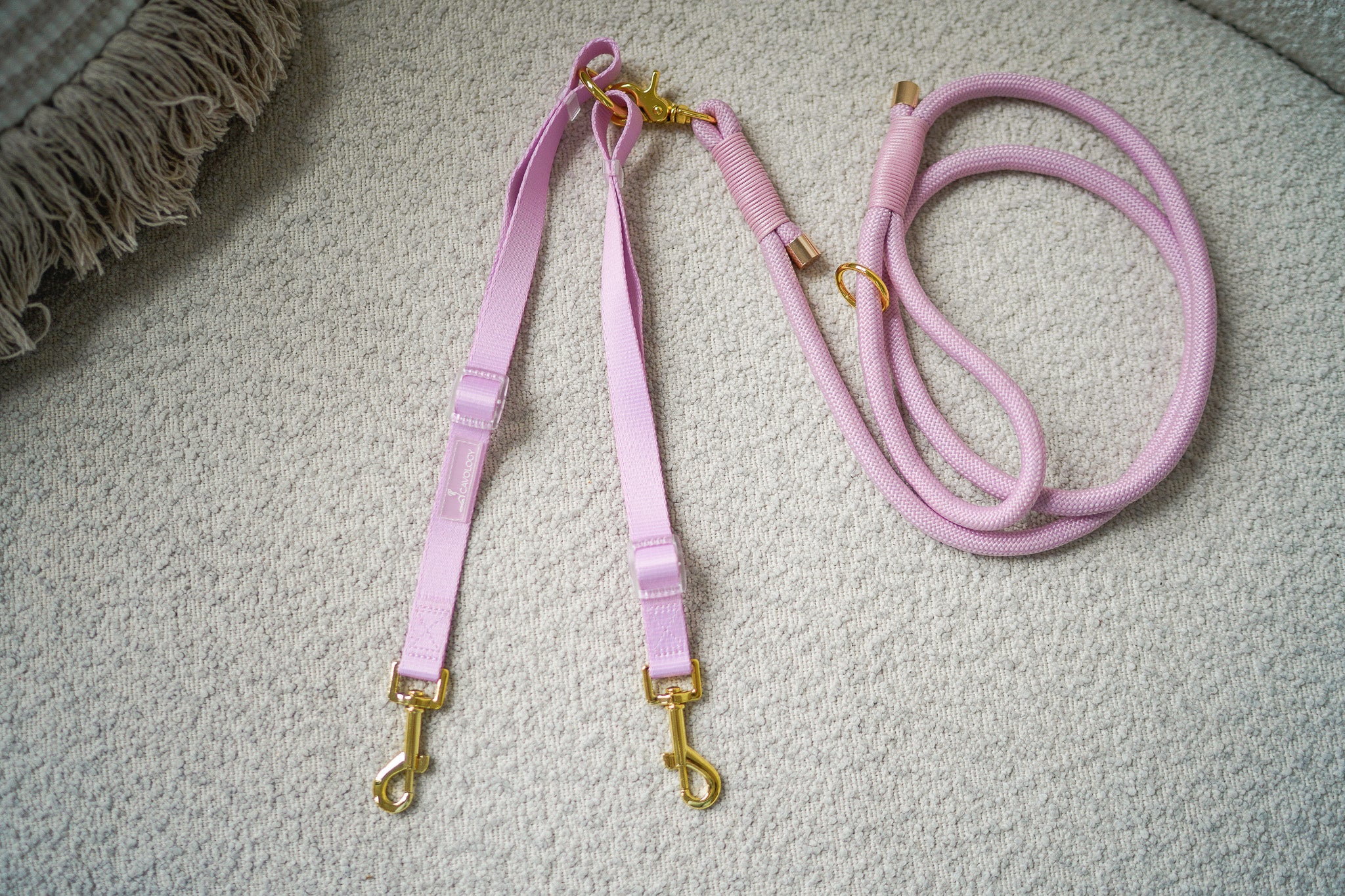DOG LEASH COUPLER SPLITTER - PINK