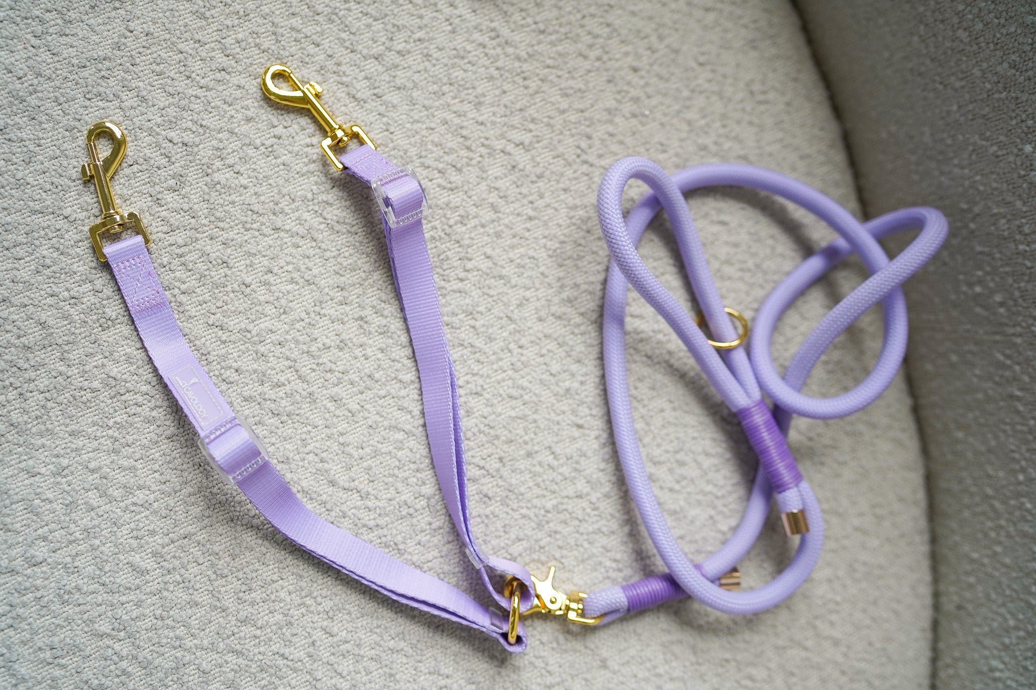 DOG LEASH COUPLER SPLITTER - PURPLE