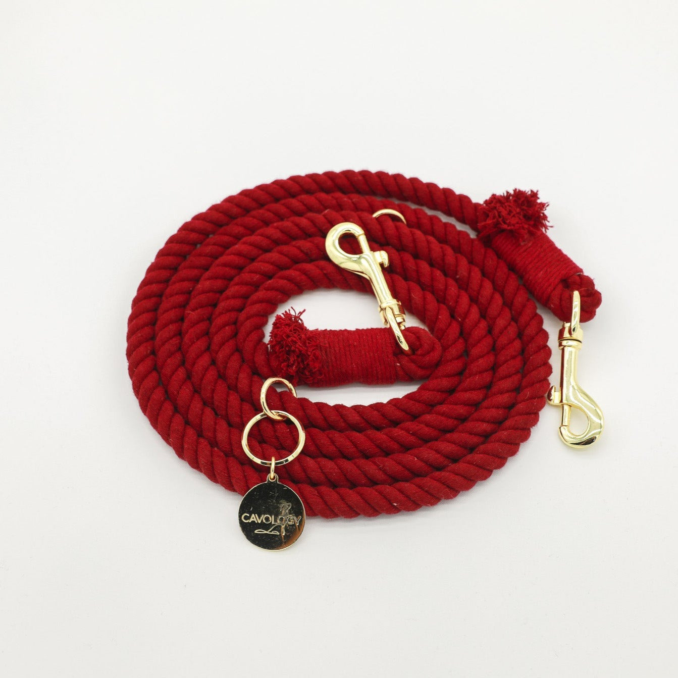 DOG ROPE LEASH HANDS FREE - Red Crimson