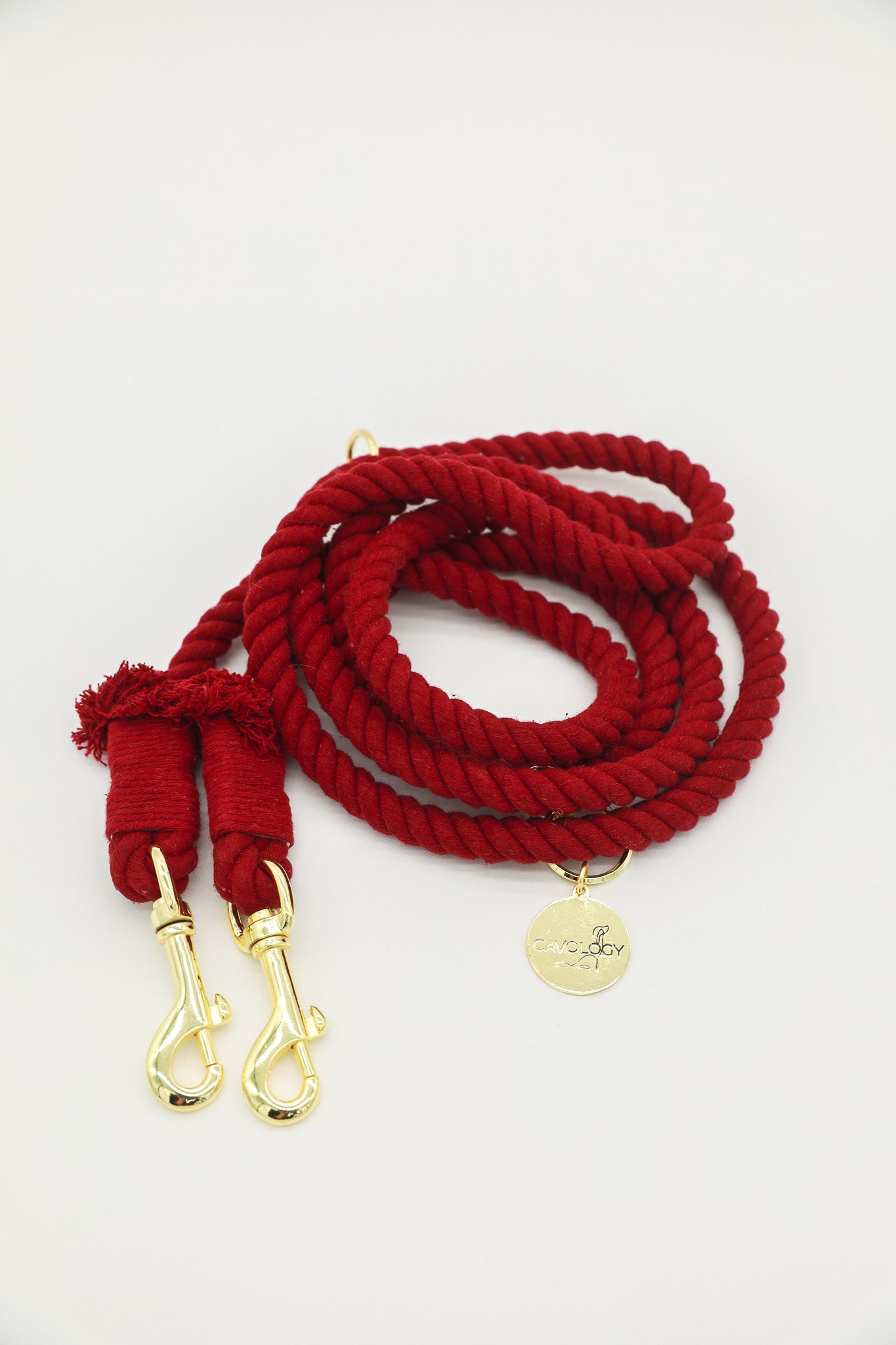 DOG ROPE LEASH HANDS FREE - Red Crimson
