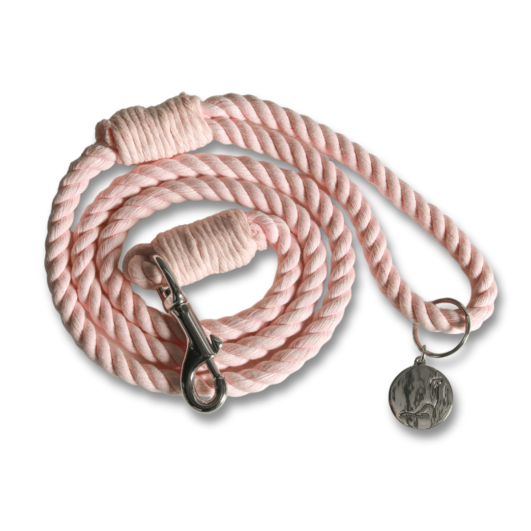 ROPE LEASH - Baby Pink