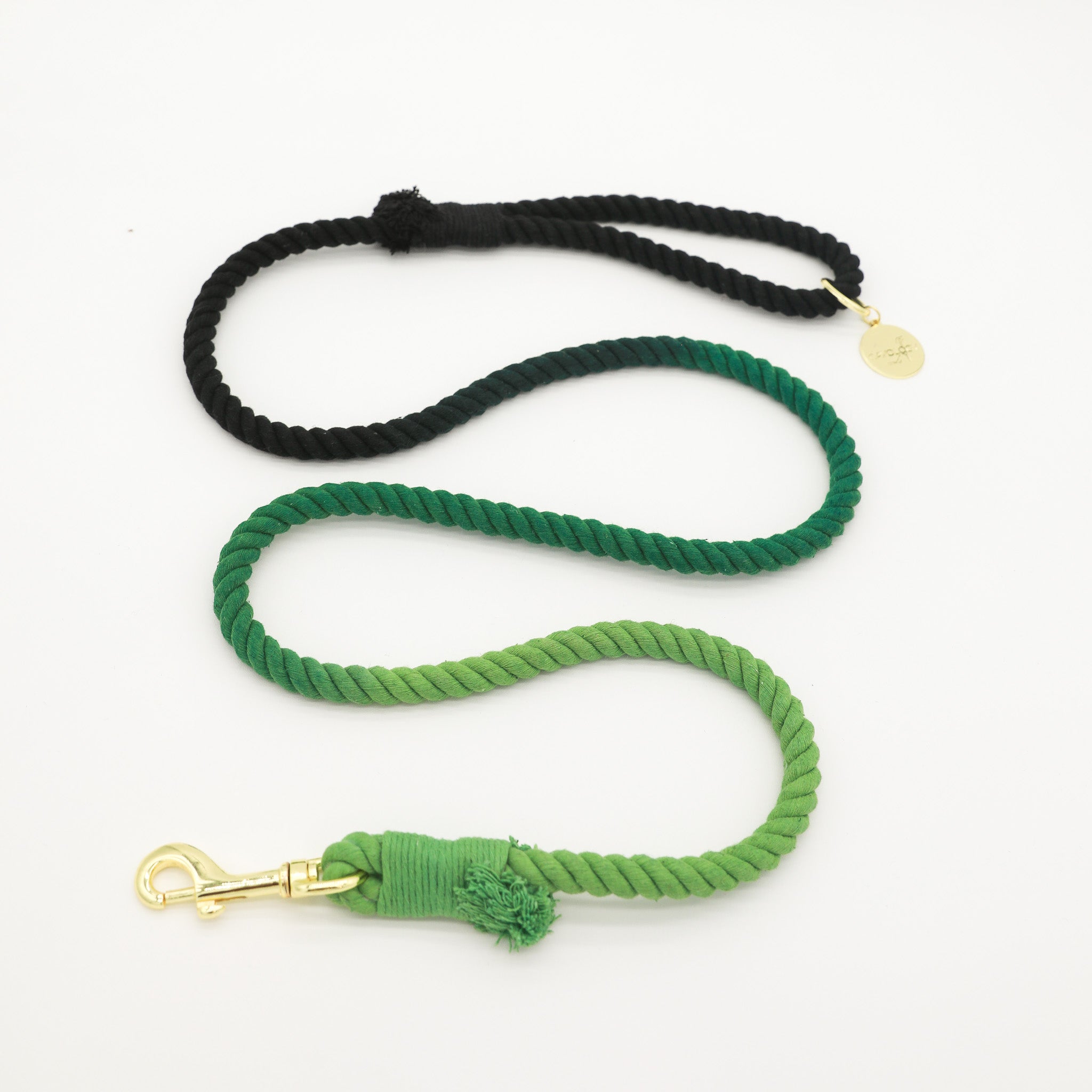 DOG ROPE LEASH - Ombré Green Black