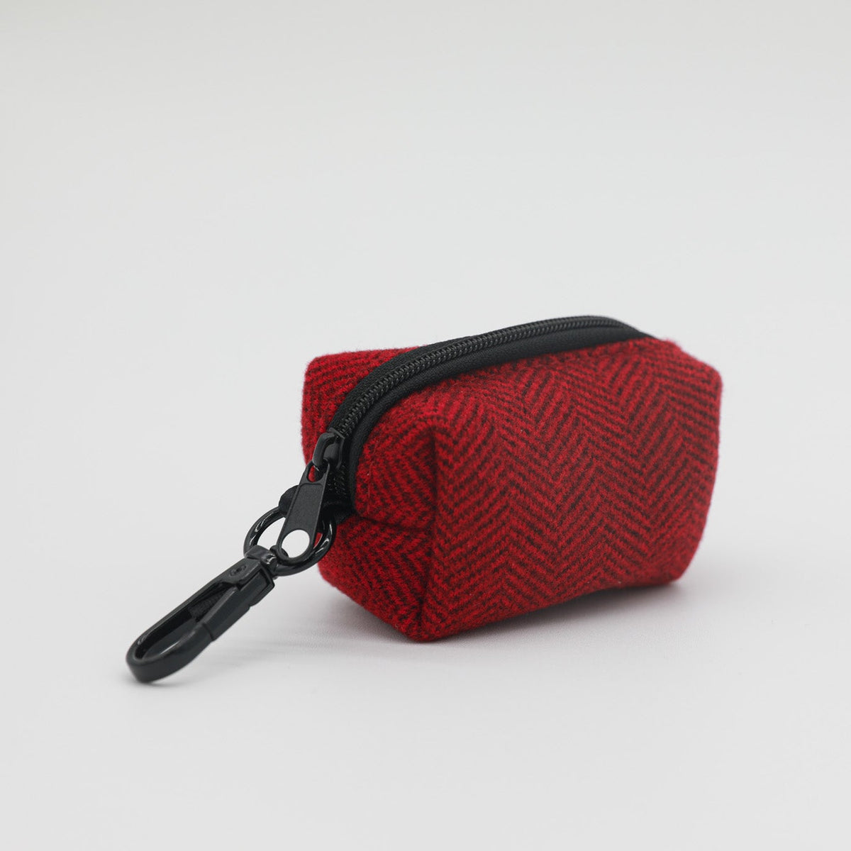 Cranberry Herringbone Waste Bag Dispenser