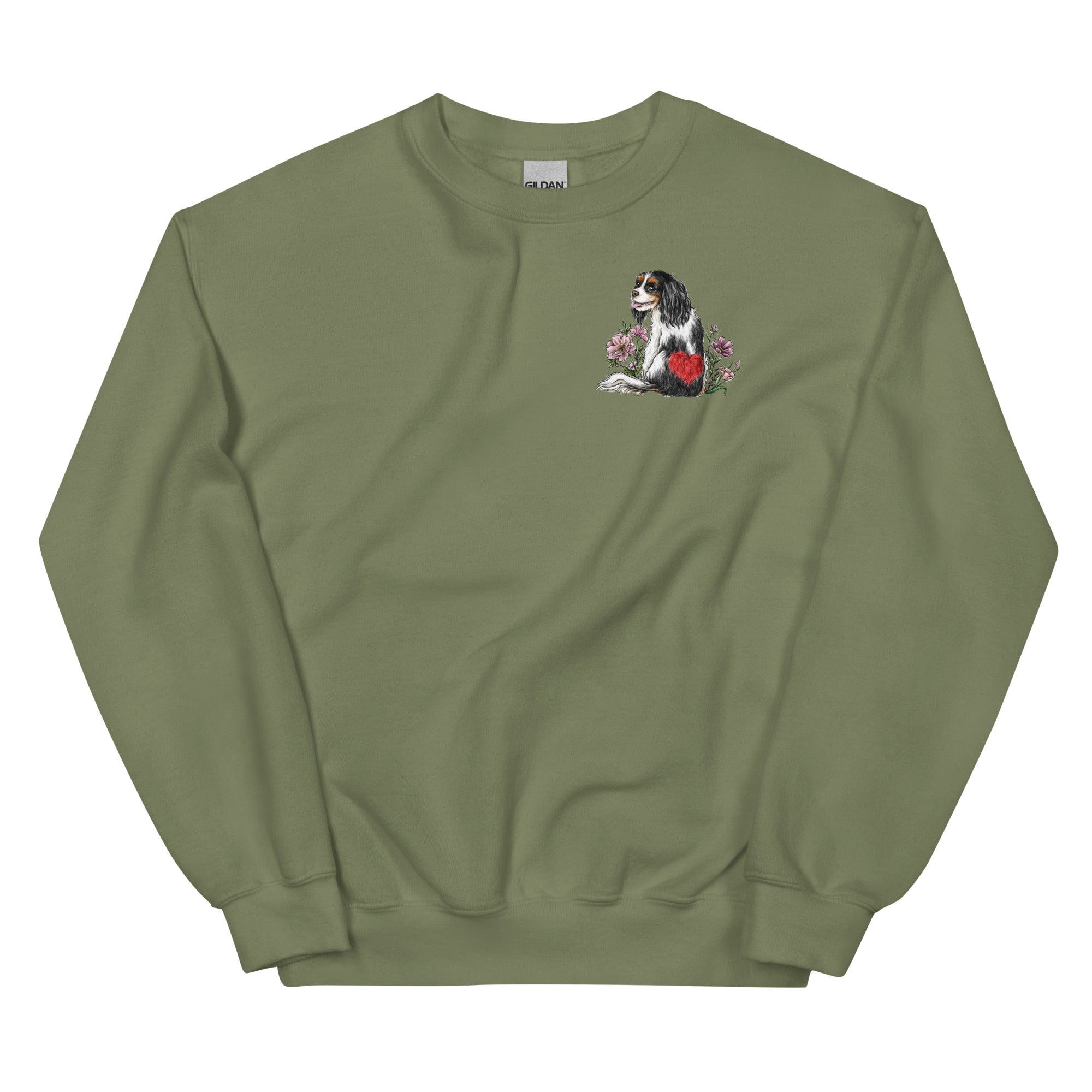 Spring Cavalier King Charles Spaniel Tricolor Unisex Sweatshirt