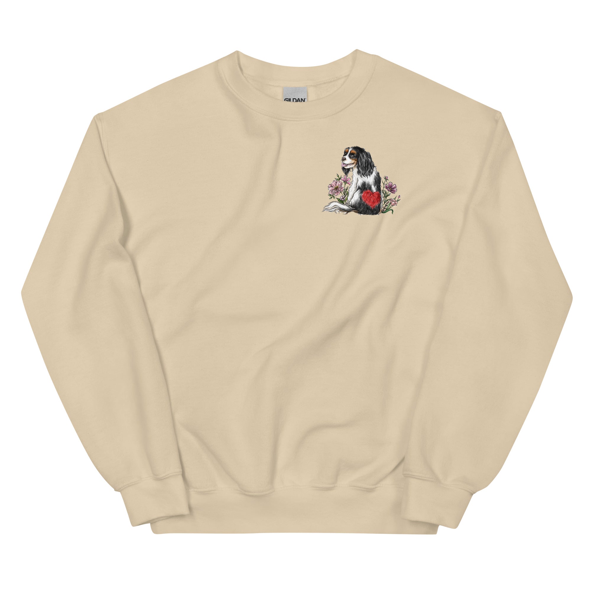 Spring Cavalier King Charles Spaniel Tricolor Unisex Sweatshirt