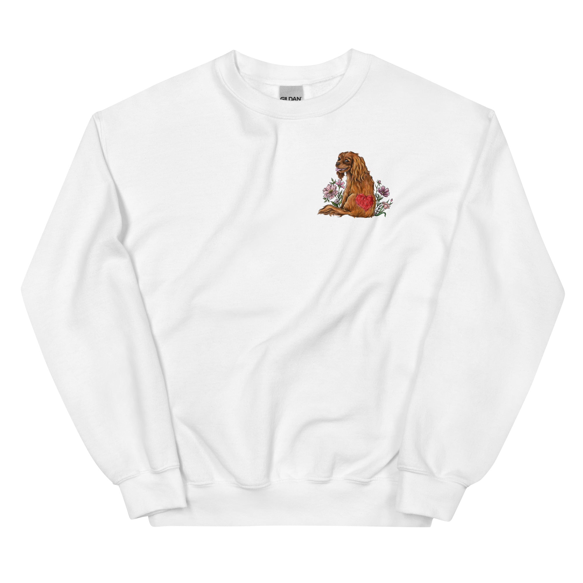 Spring Cavalier King Charles Spaniel Ruby Unisex Sweatshirt