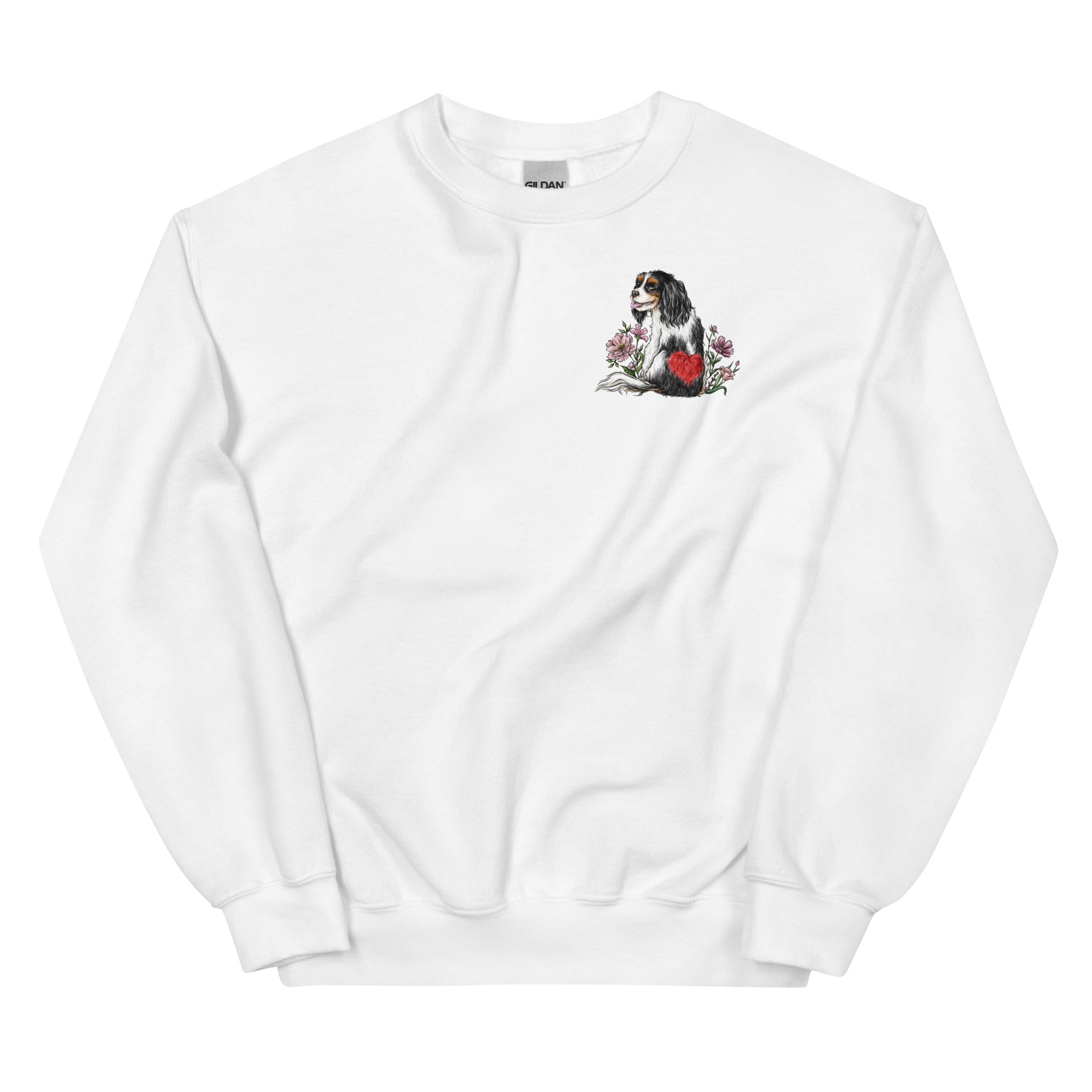 Spring Cavalier King Charles Spaniel Tricolor Unisex Sweatshirt