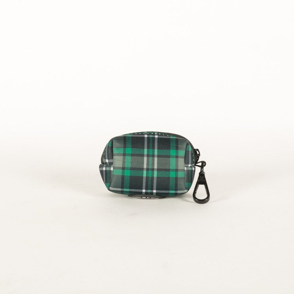 WASTE BAG DISPENSER - Green Plaid Tartan Peppermint