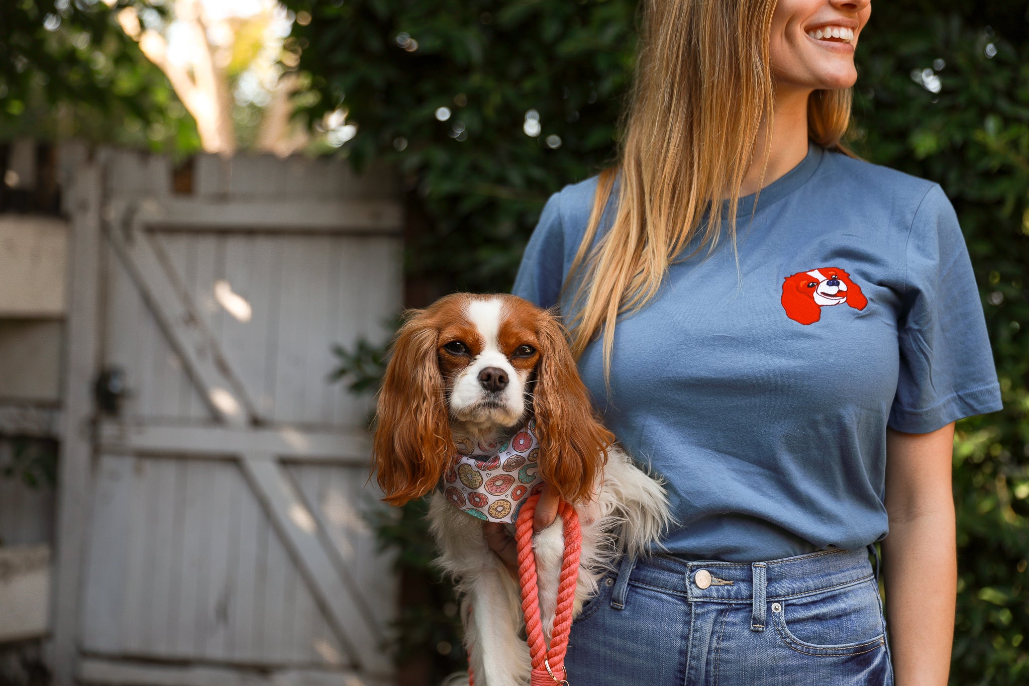 Embroided Cavalier (Ruby) Short-Sleeve Unisex T-Shirt