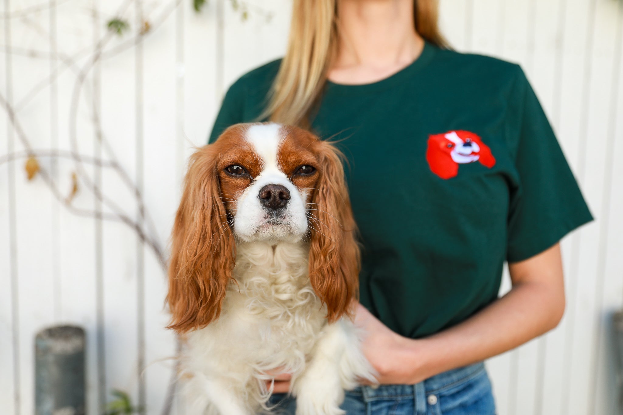 Embroided Cavalier (Black & Tan) Short-Sleeve Unisex T-Shirt