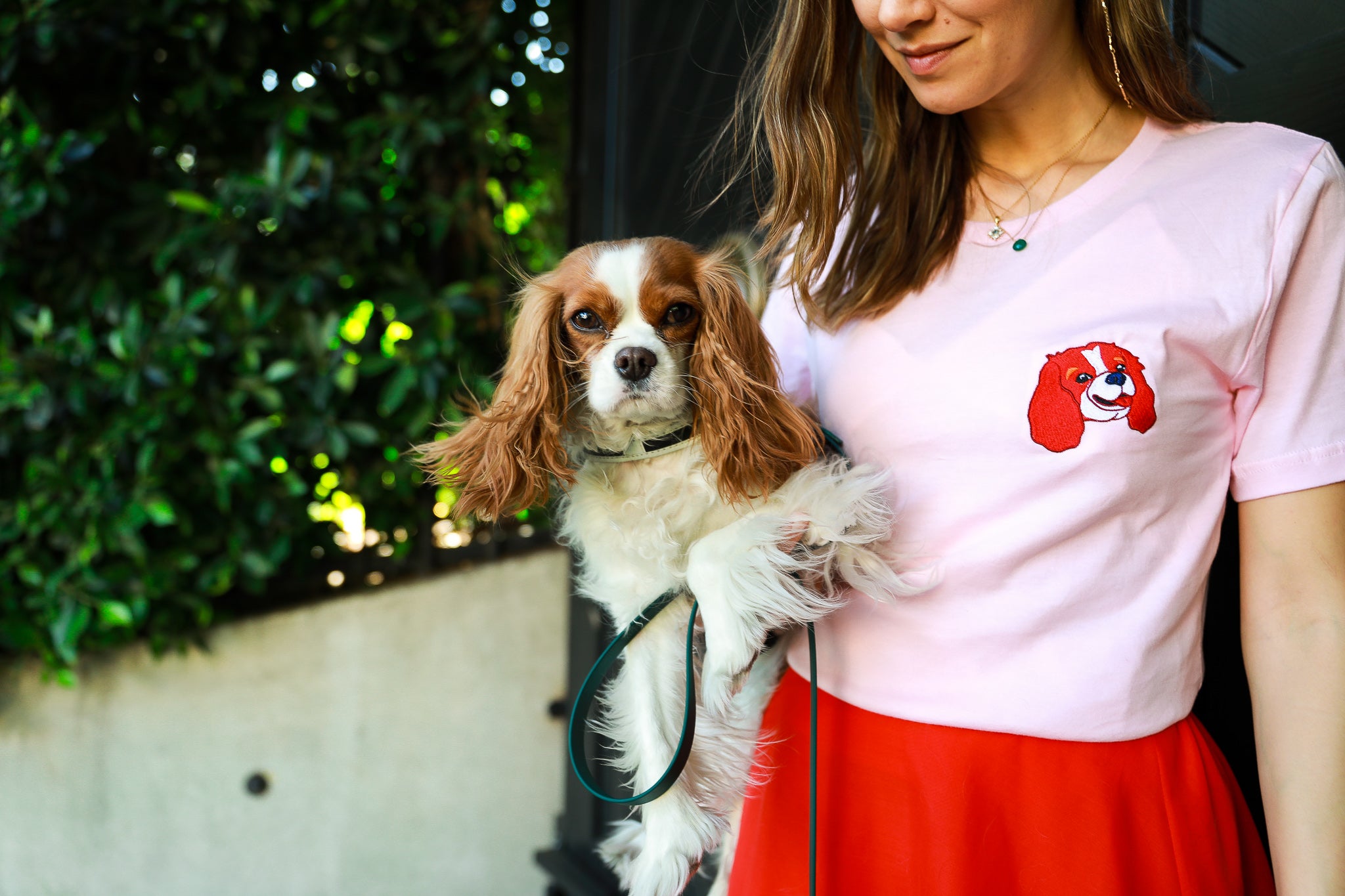 Embroided Cavalier (Ruby) Short-Sleeve Unisex T-Shirt