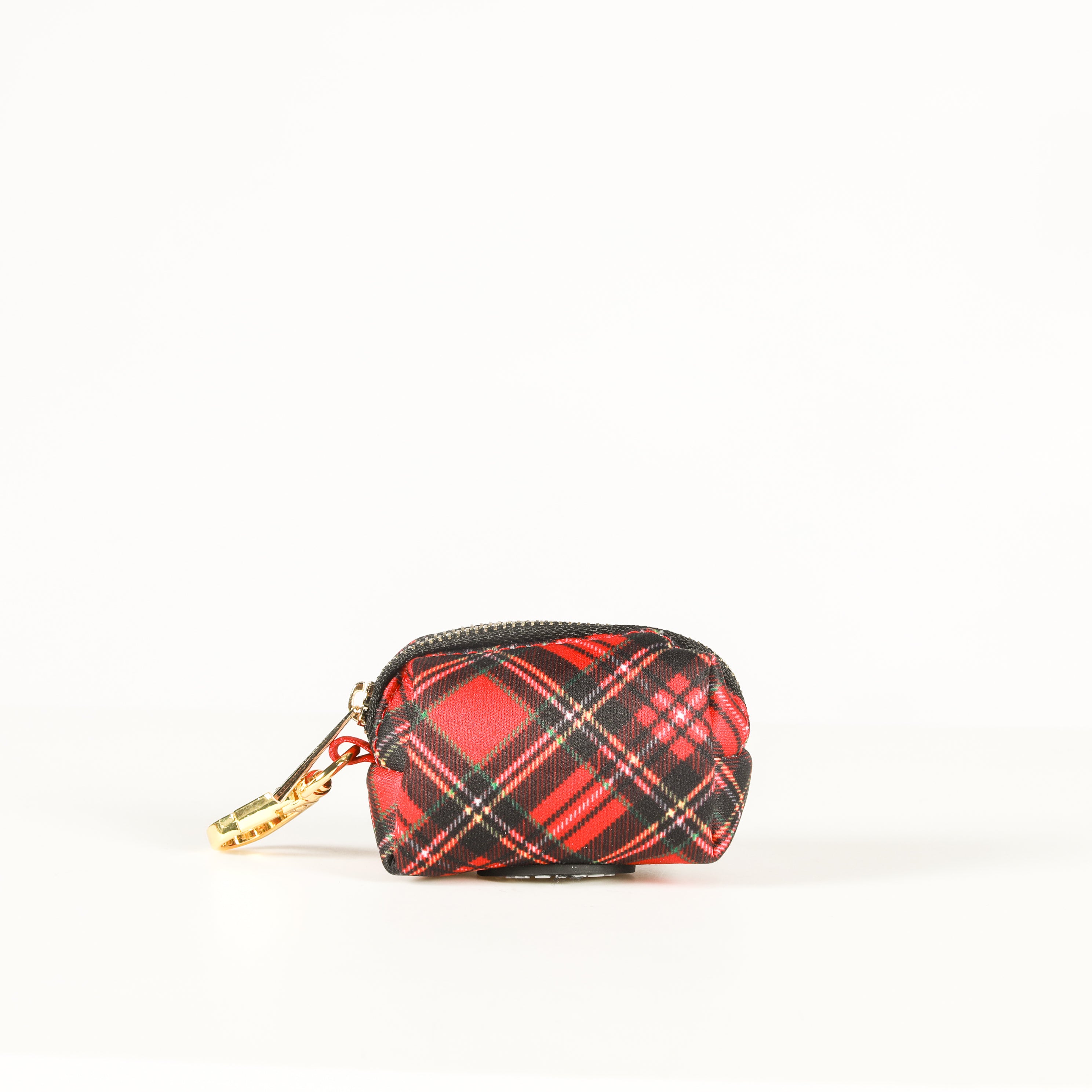 WASTE BAG DISPENSER - Red Tartan Plaid Winter Wonderland