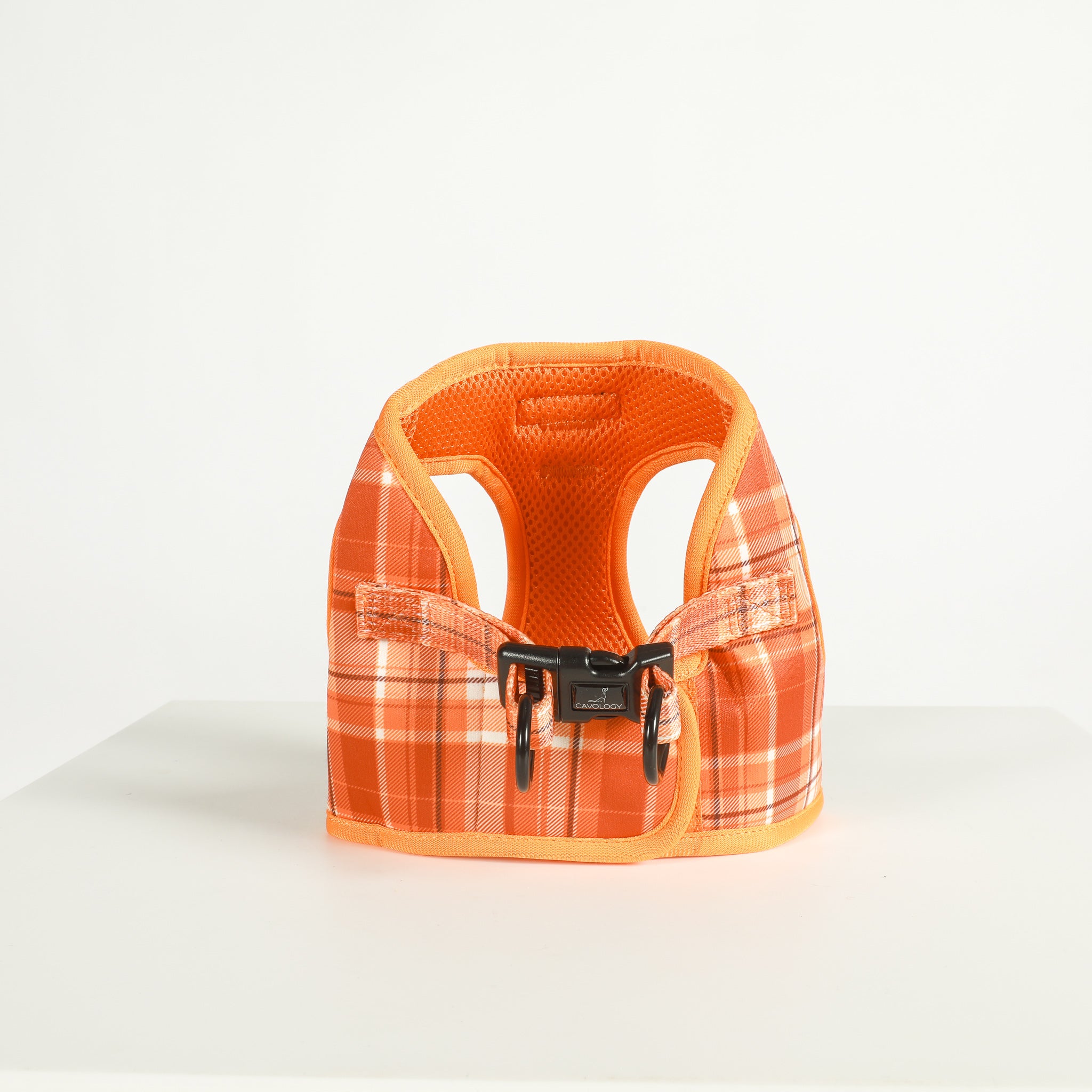 VEST STEP IN HARNESS - ORANGE PLAID Pumpkin Spice
