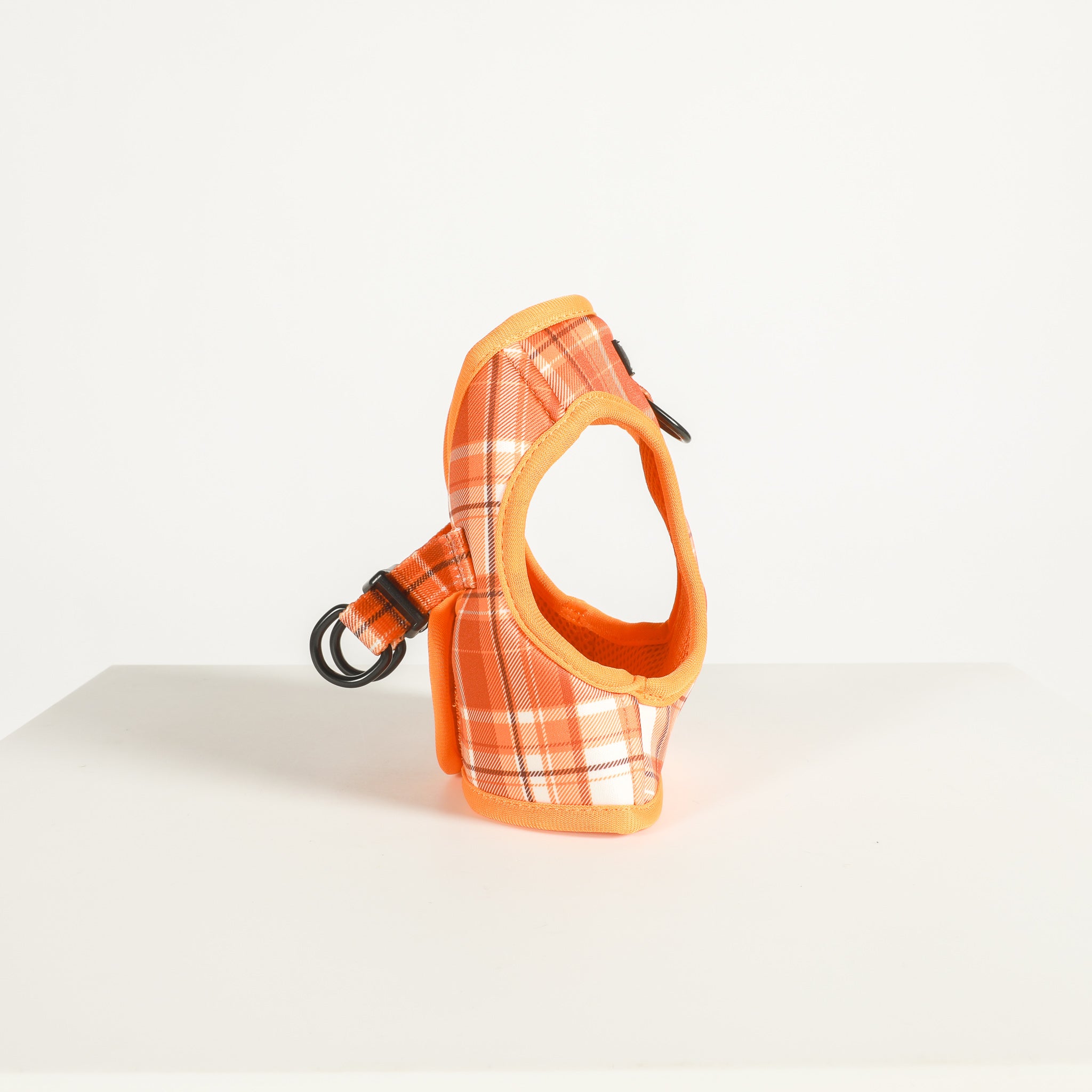 VEST STEP IN HARNESS - ORANGE PLAID Pumpkin Spice