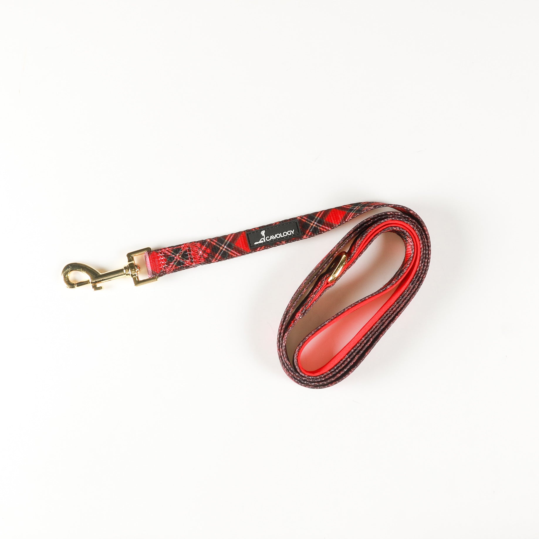 LEASH - Red Plaid Tartan Winter Wonderland