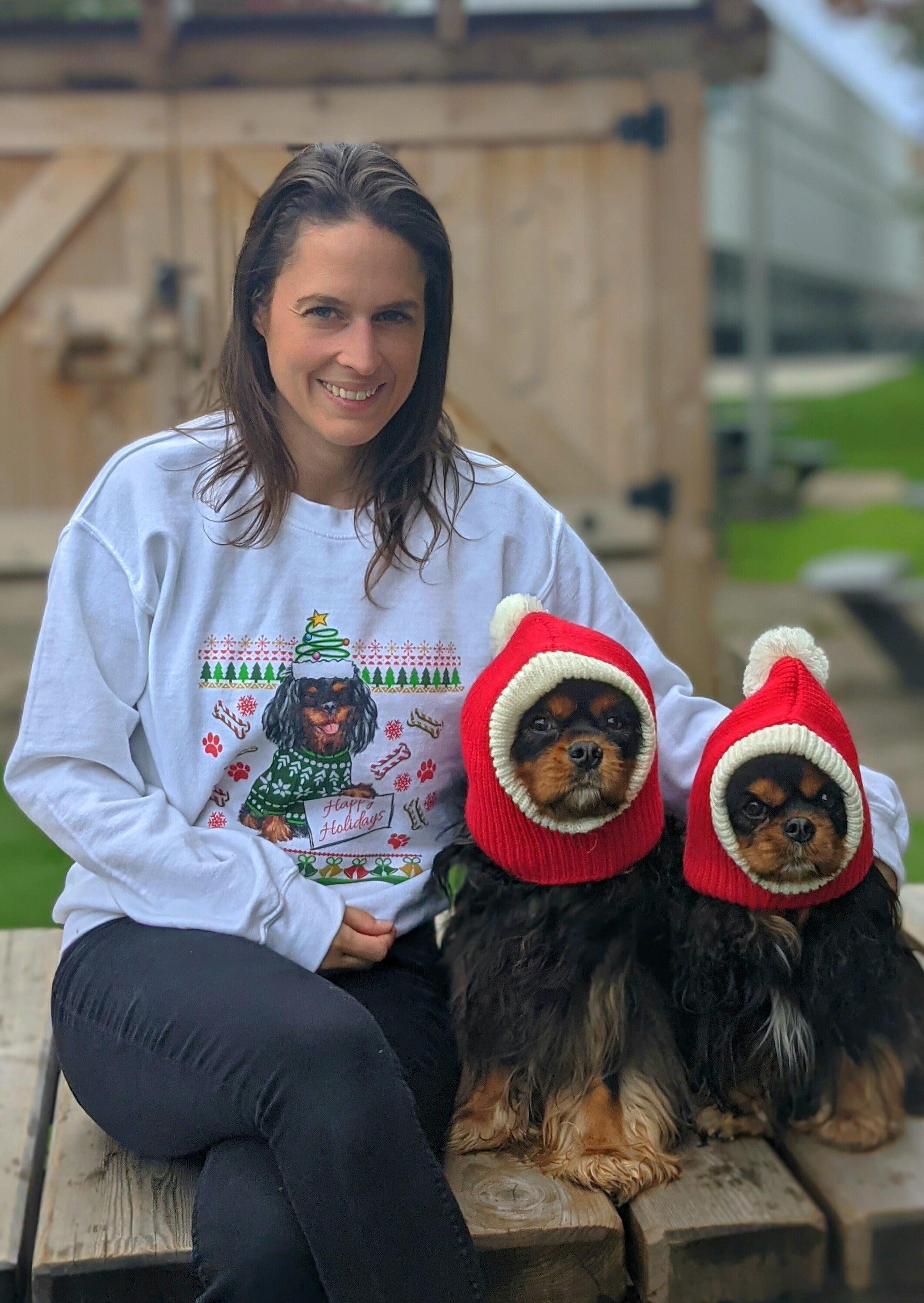 UGLY CHRISTMAS SWEATER (black & tan)