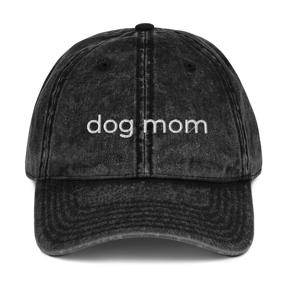 Dog Mom Vintage Cotton Twill Cap