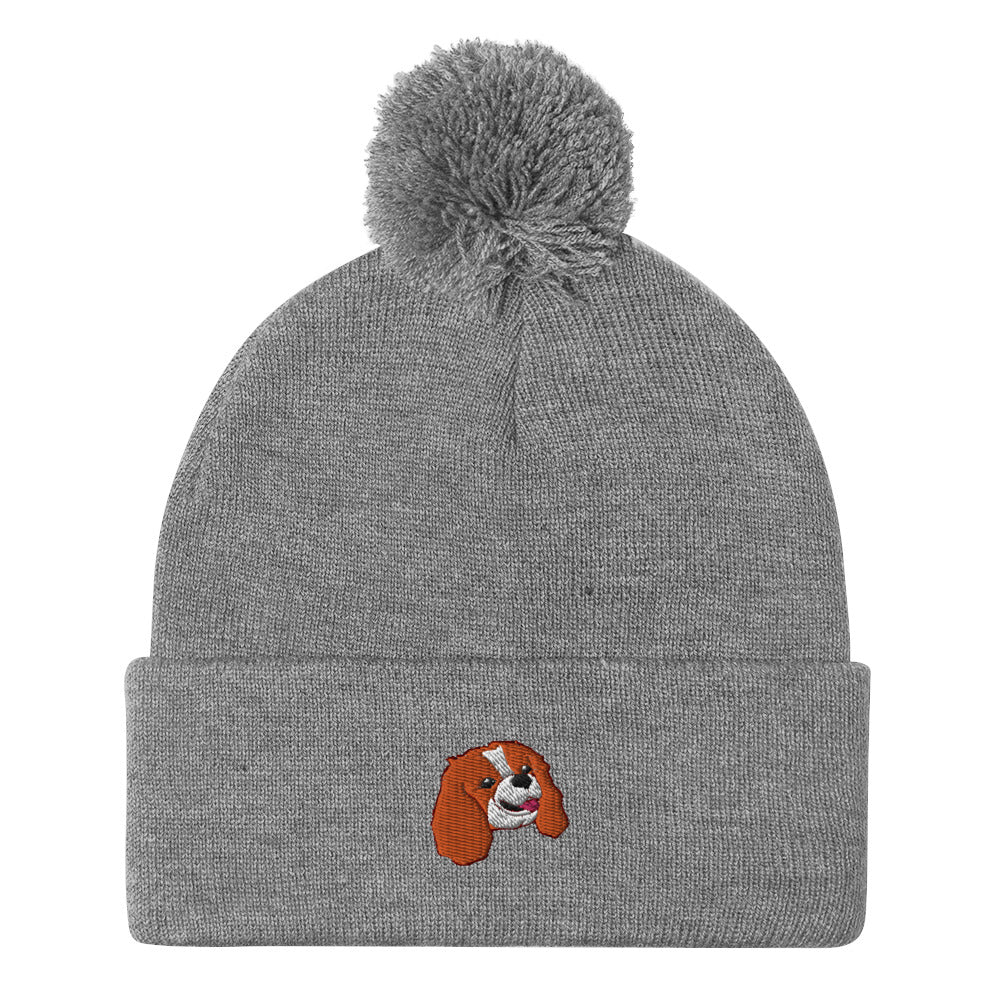 POM POM BEANIE - Embroided Blenheim