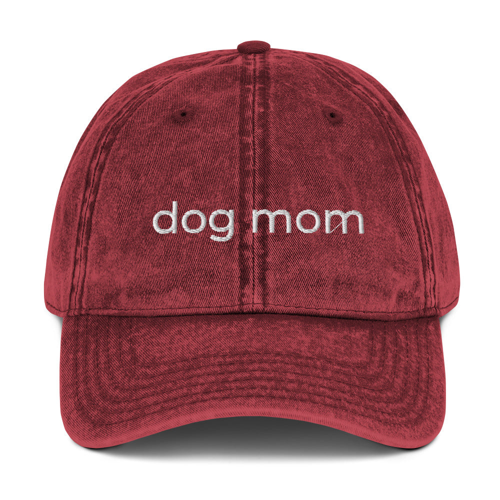Dog Mom Vintage Cotton Twill Cap