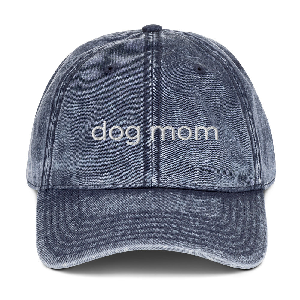 Dog Mom Vintage Cotton Twill Cap