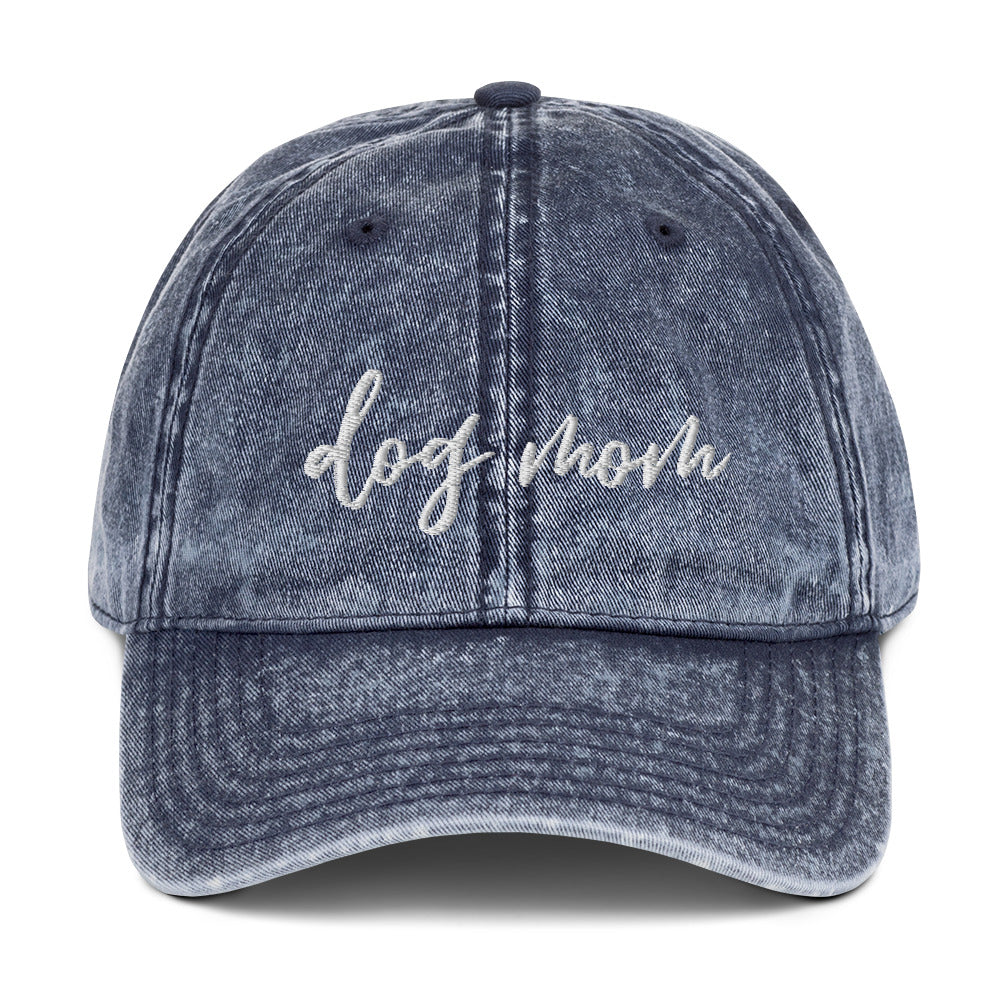 Dog Mom Vintage Cotton Twill Cap