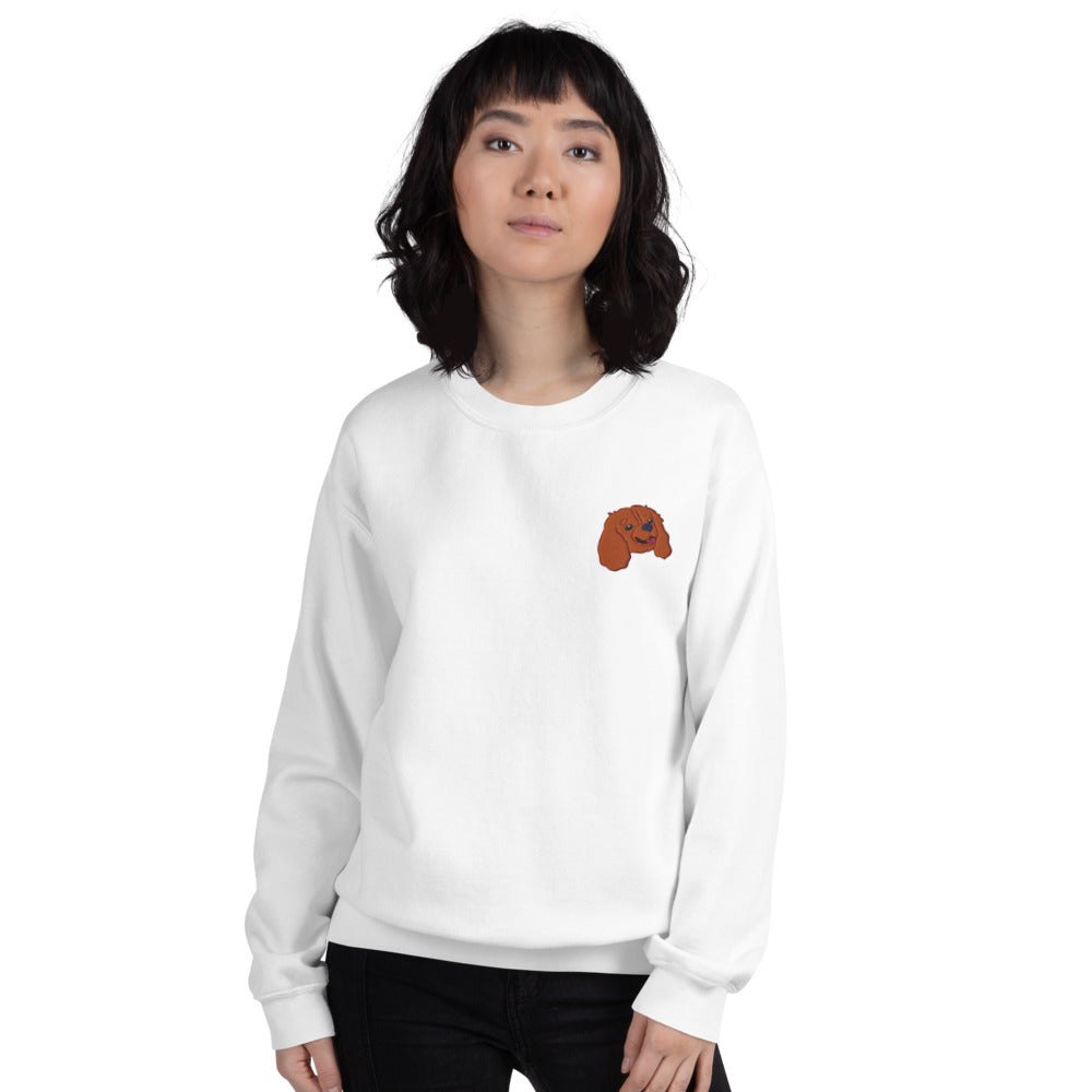 Embroided Cavalier (ruby) Unisex Sweatshirt