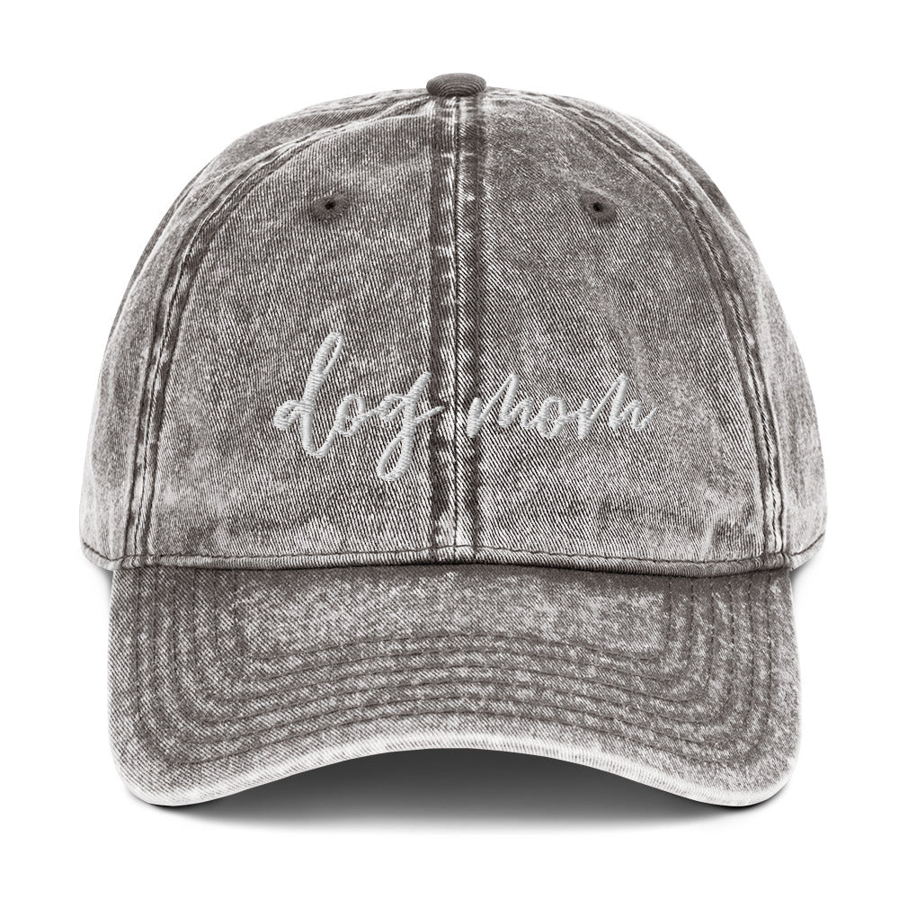 Dog Mom Vintage Cotton Twill Cap