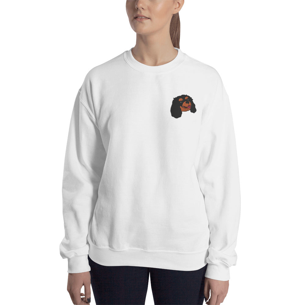 Embroided Cavalier (black & tan) Unisex Sweatshirt