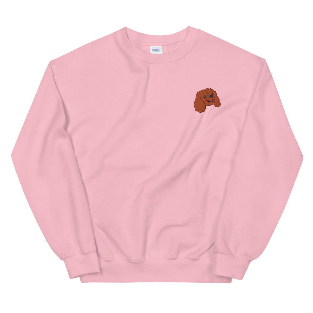 Embroided Cavalier (ruby) Unisex Sweatshirt