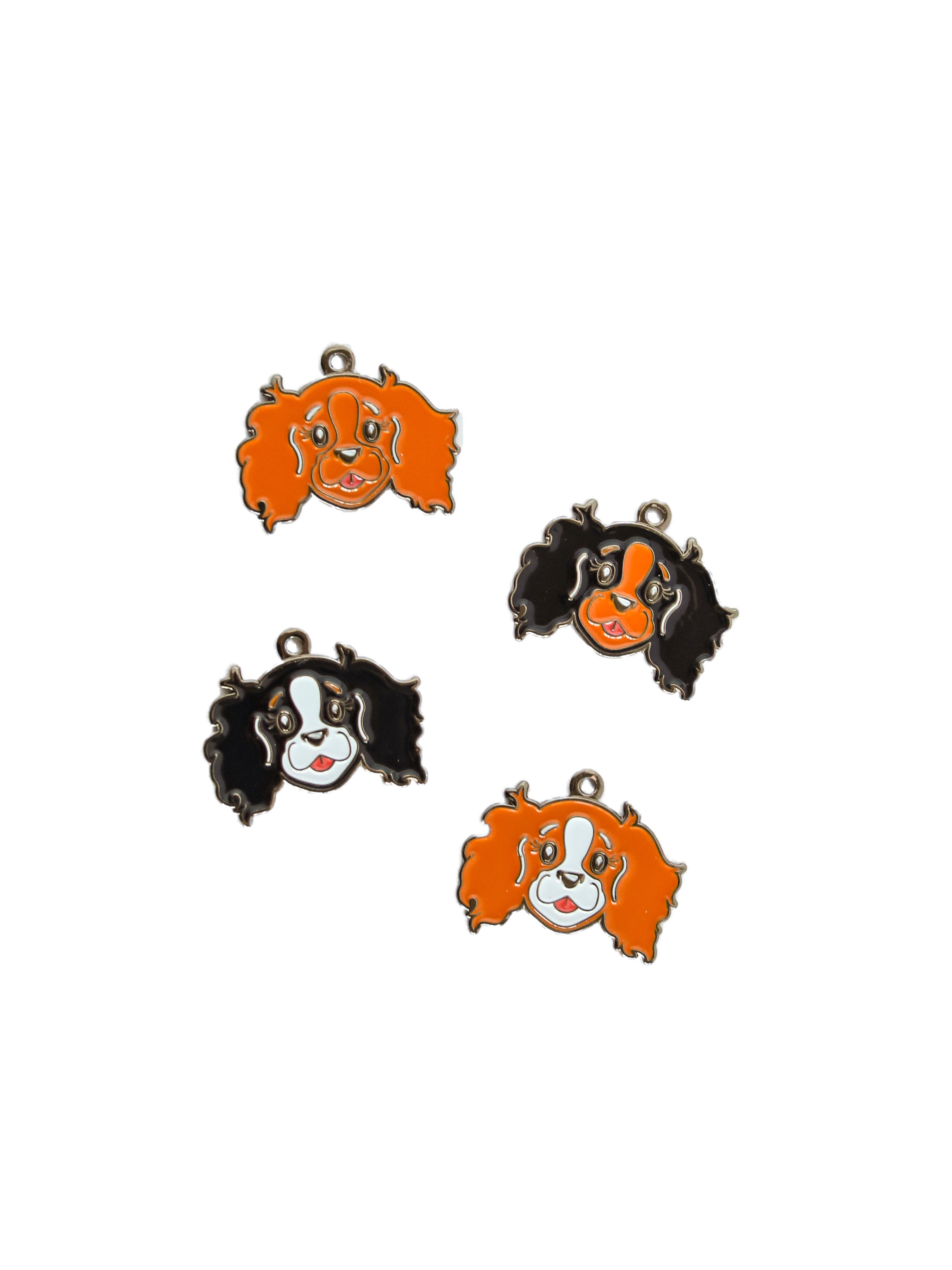 Cavalier King Charles face charm | BLACK & TAN
