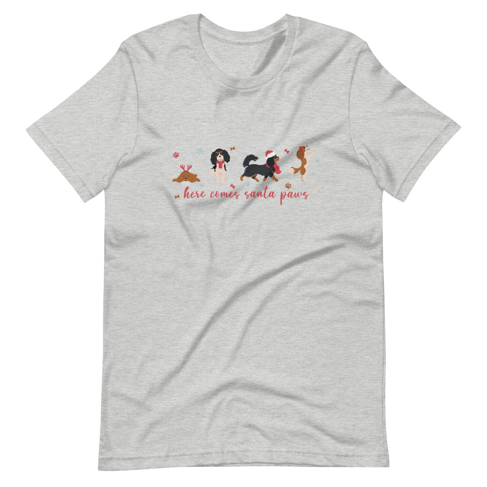 HERE COMES SANTA PAWS TEE