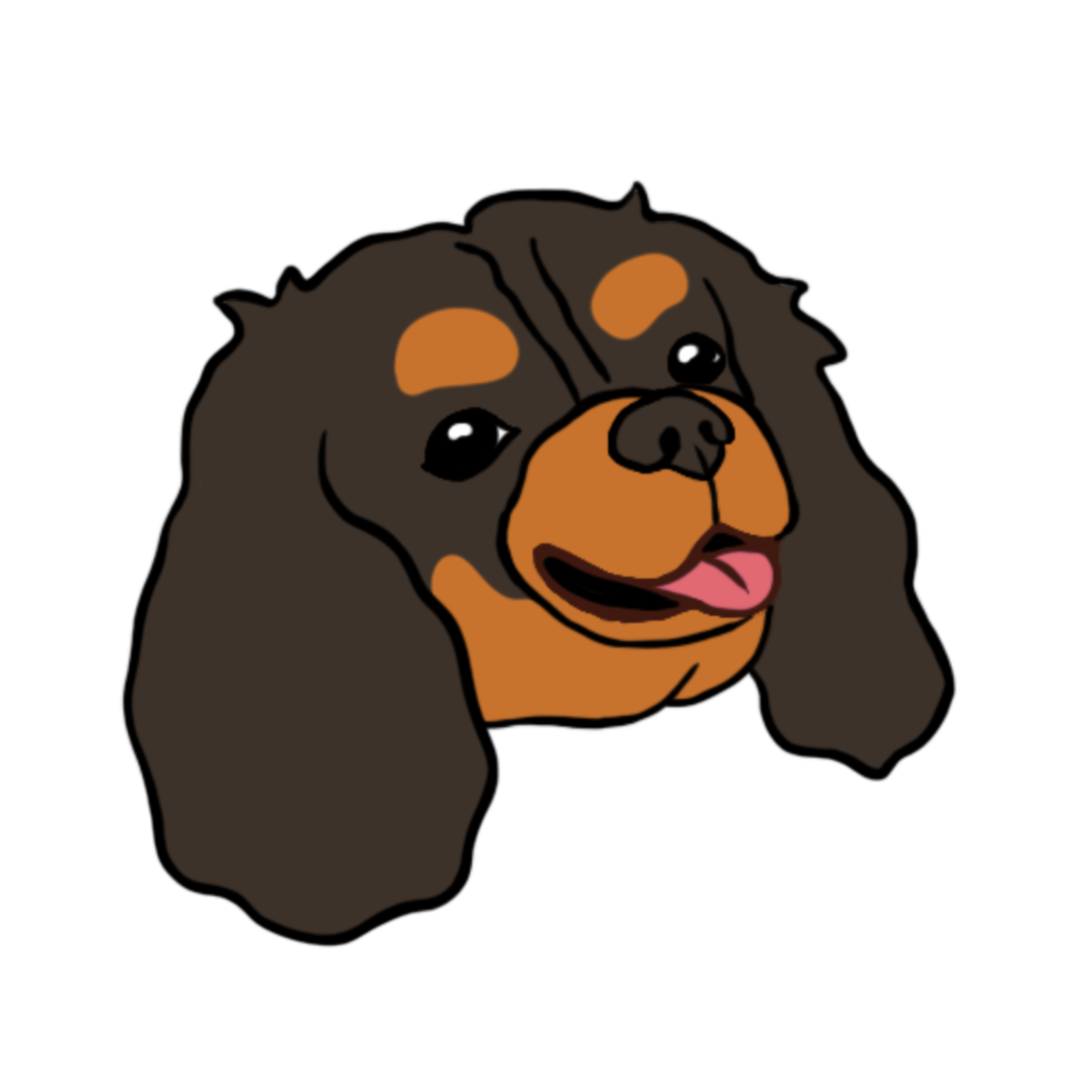 STICKER - Cavalier King Charles Spaniel Black & Tan