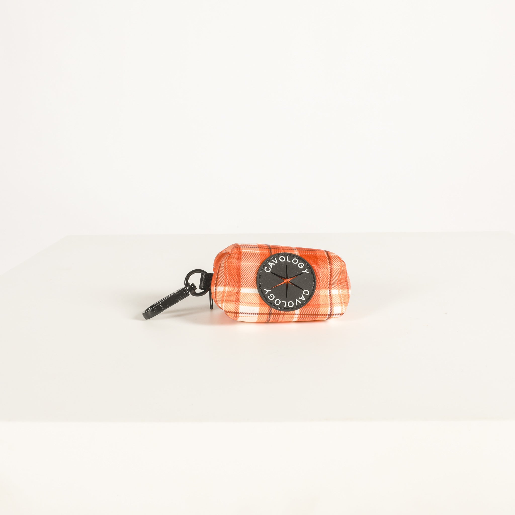 WASTE BAG DISPENSER - ORANGE PLAID Pumpkin Spice