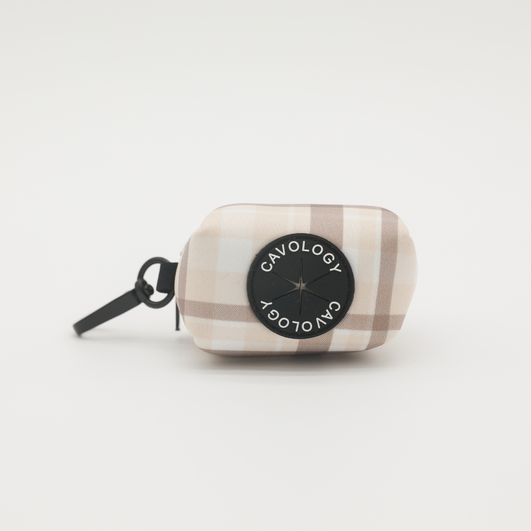 London Fog Cream Plaid Dog Walking Bundle