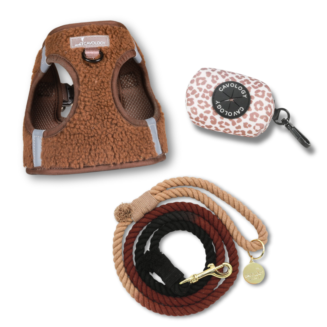 ROPE LEASH BUNDLE - TEDDY SHERPA