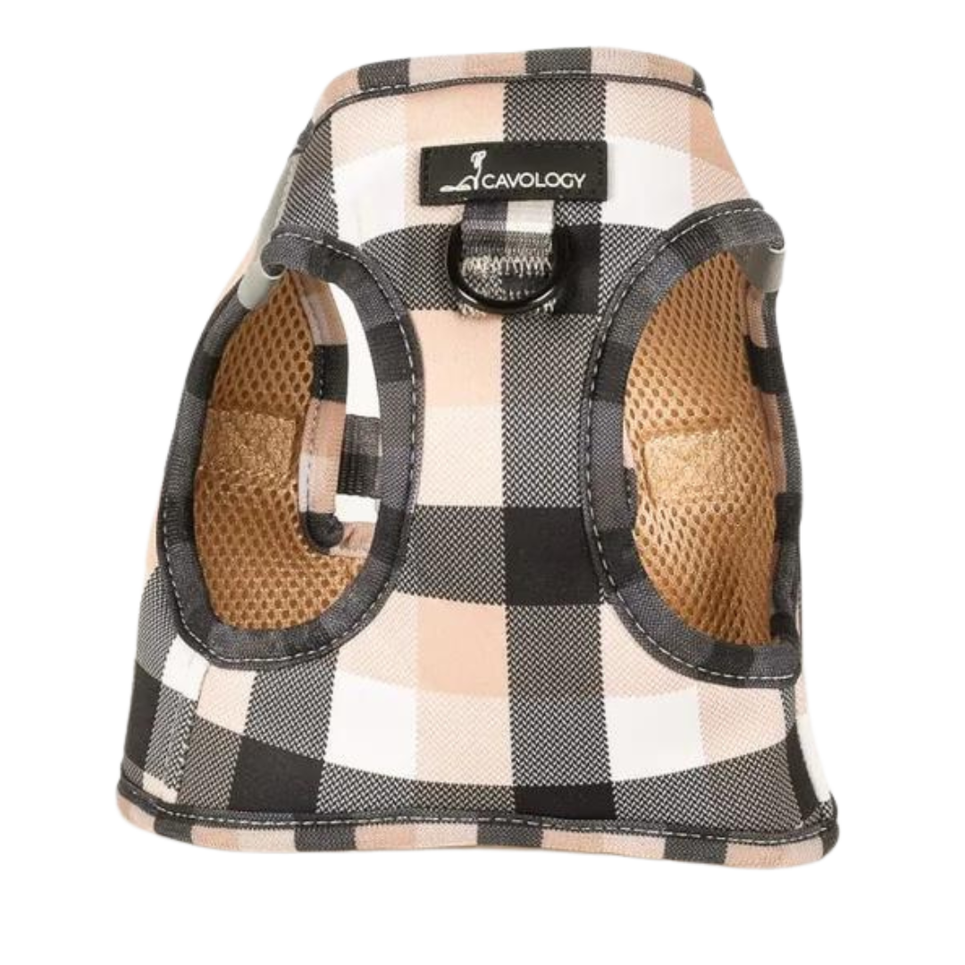 VEST STEP IN HARNESS - Buffalo Beige Plaid Cafe Latte