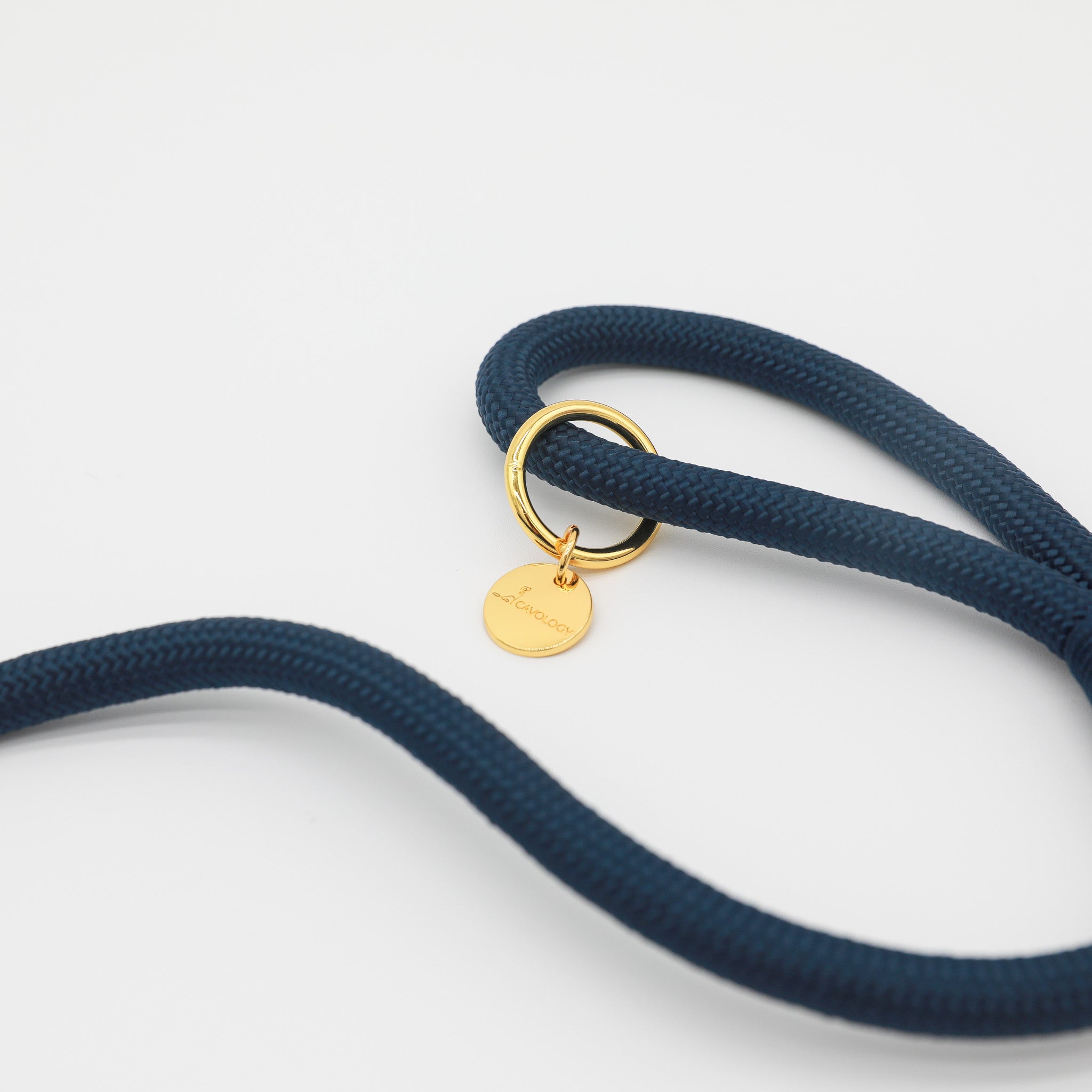 BRAIDED ROPE LEASH - Denim Blue