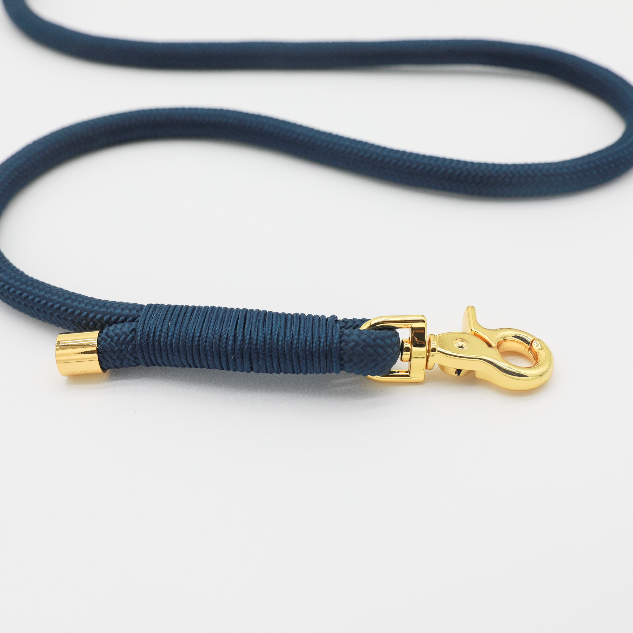 BRAIDED ROPE LEASH - Denim Blue