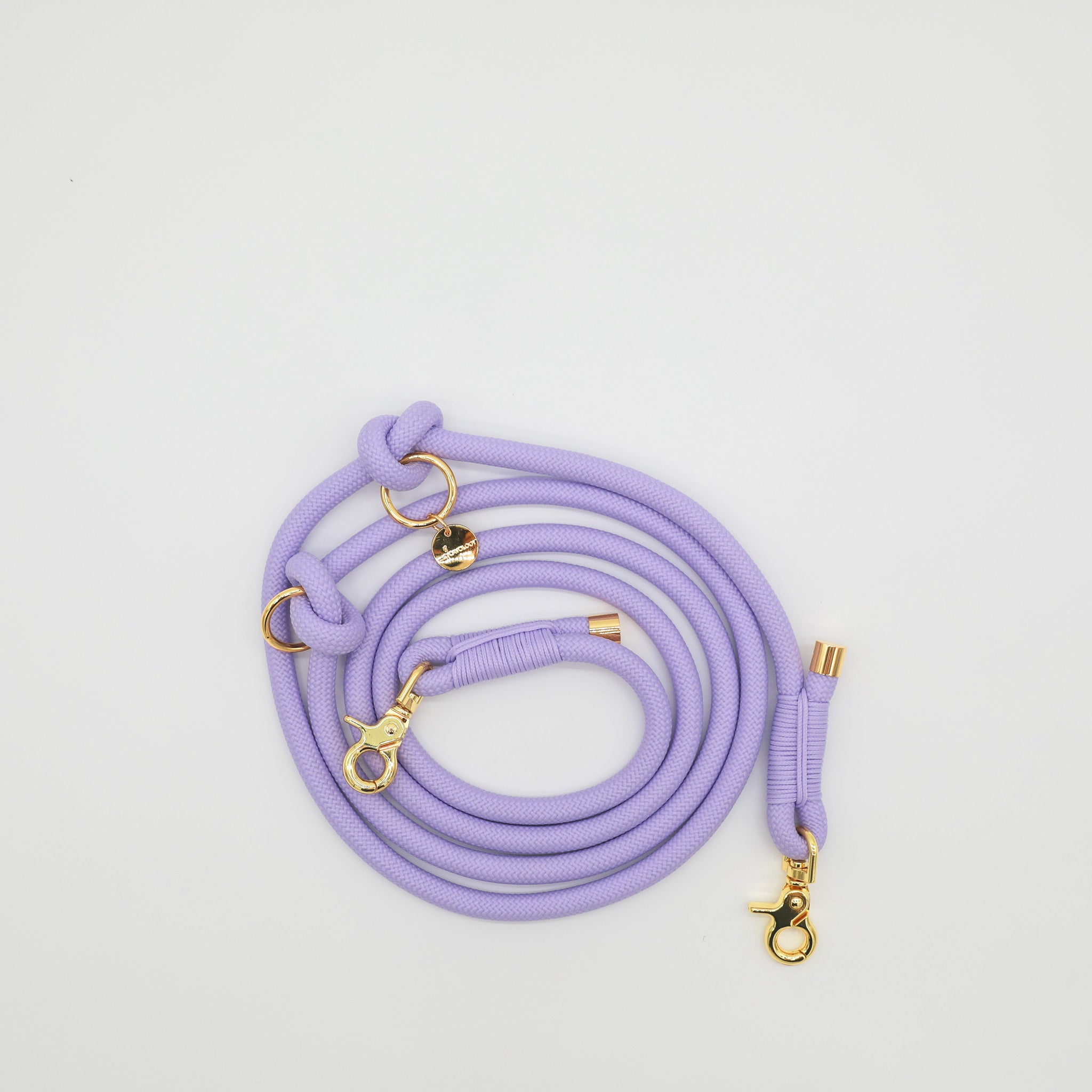 Hands Free Braided Rope Leash - Lavender