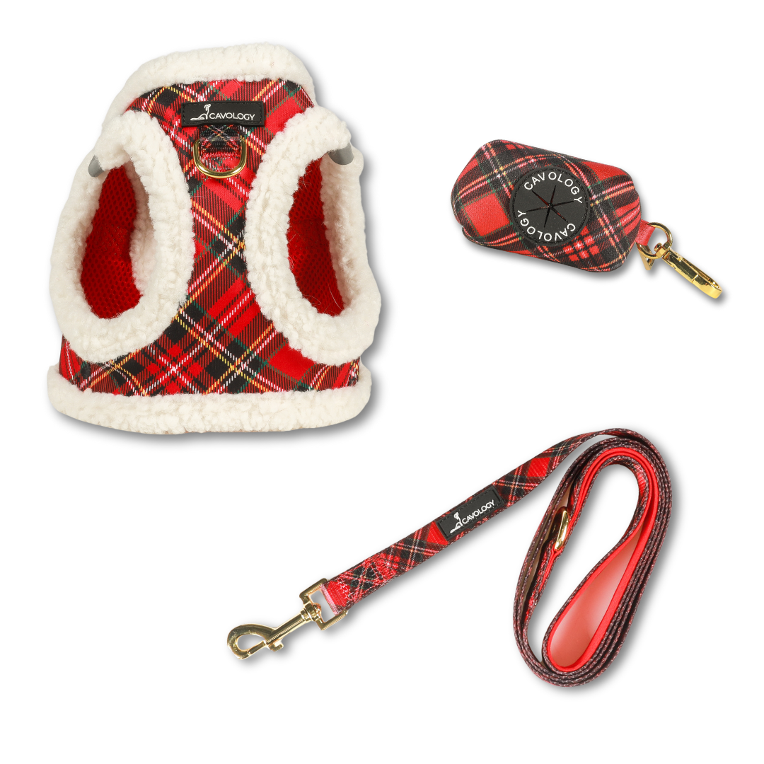 BUNDLE - Red Plaid Tartan Sherpa Winter Wonderland