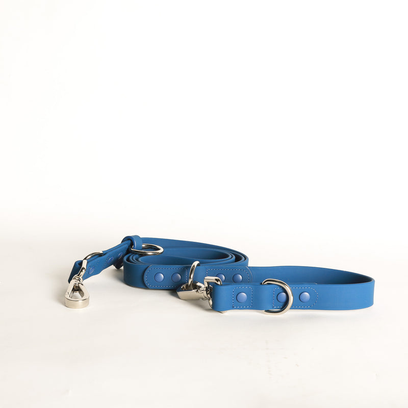 DOG LEASH HANDS FREE MULTIWAY WEATHERPROOF PVC NAVY BLUE